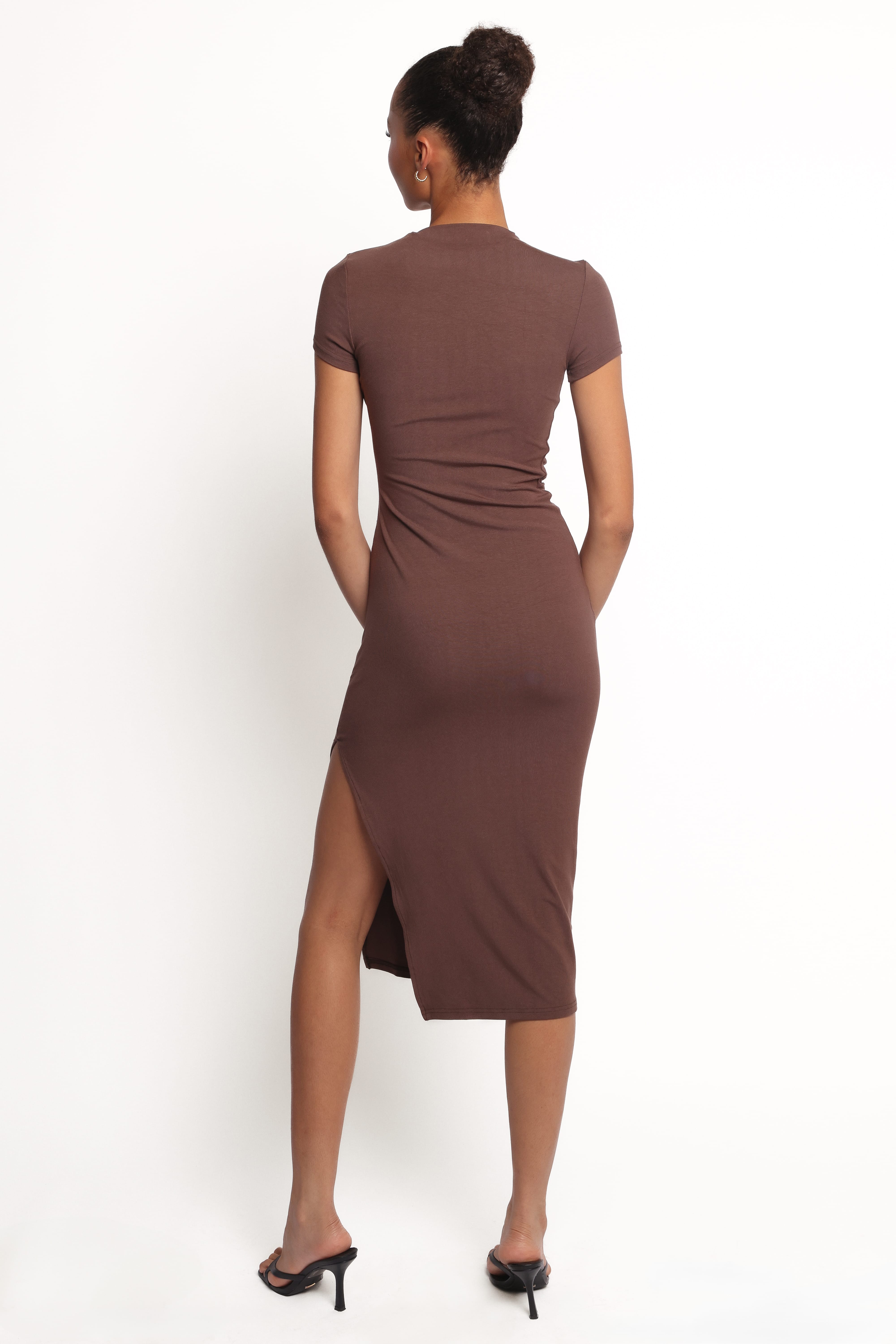 Lioren Midi Dress - Brown