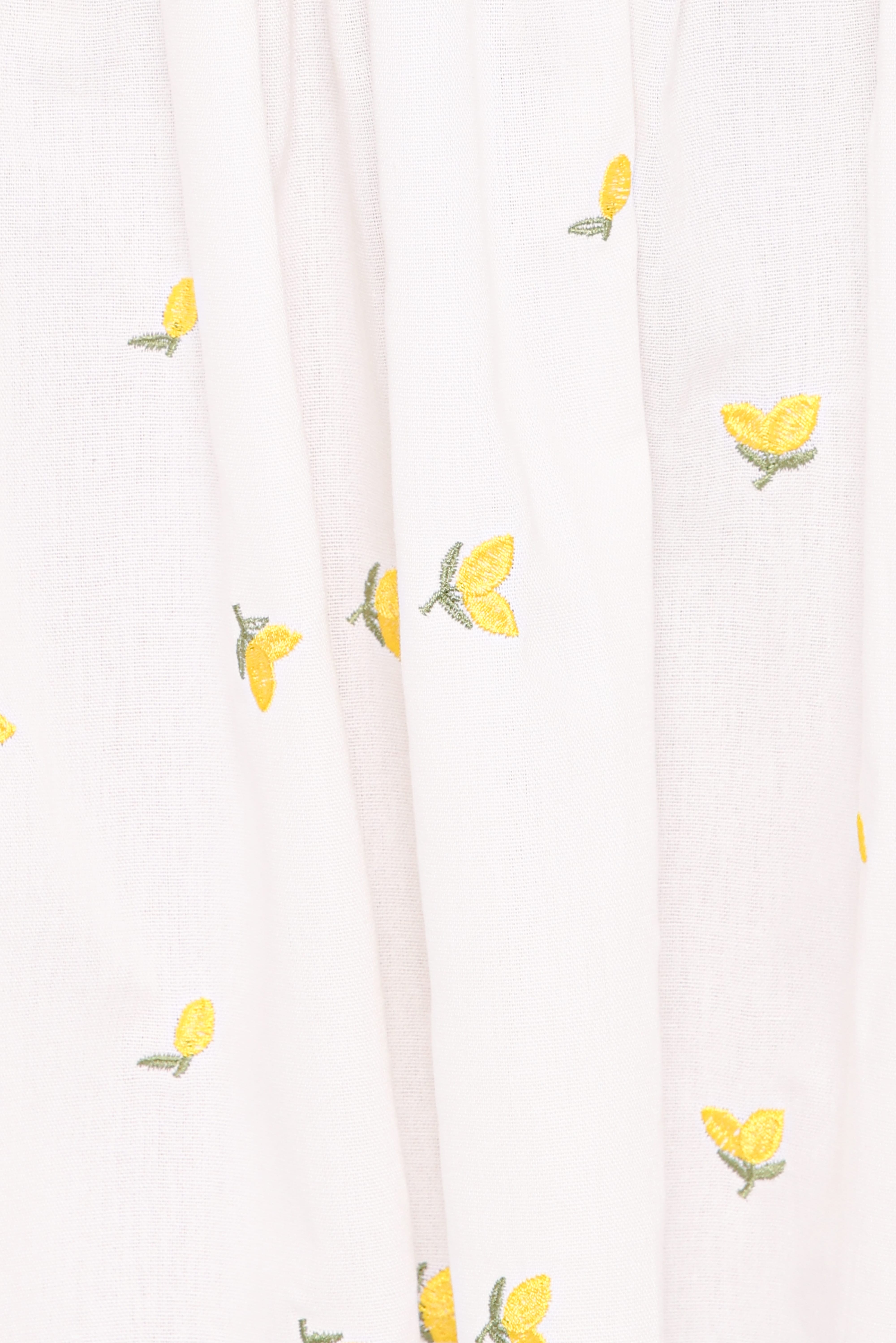 Madeline Mini Dress - Embroidered Lemons