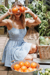 Makayla Mini Dress - Blue Floral