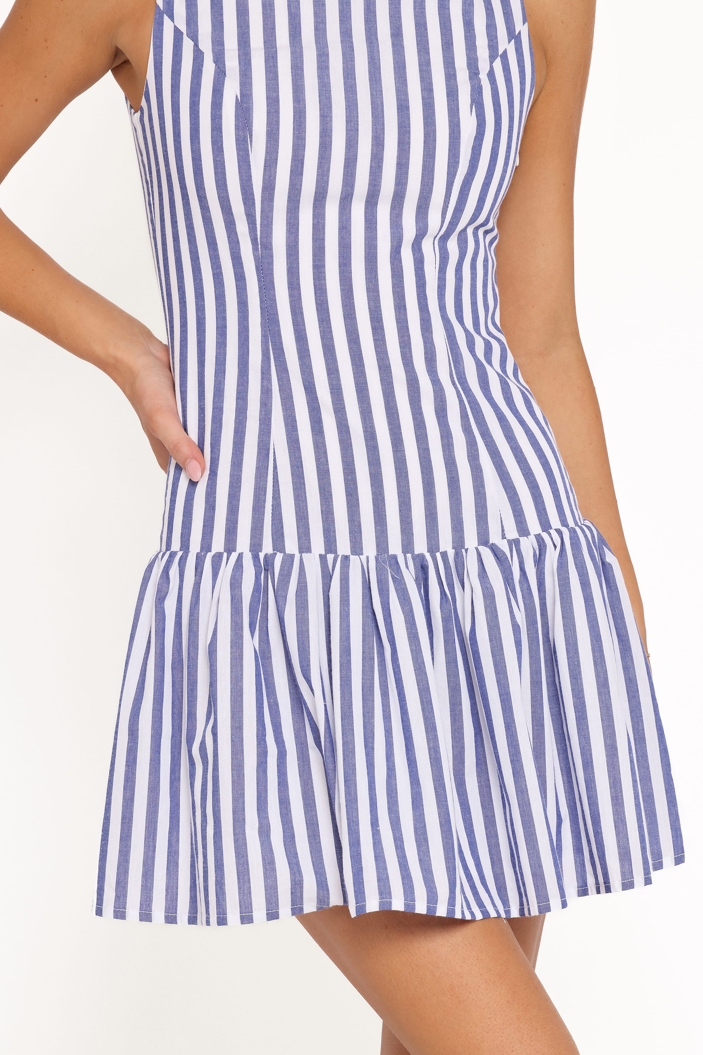 Marella Mini Dress - Blue Stripe