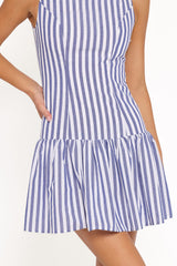 Marella Mini Dress - Blue Stripe
