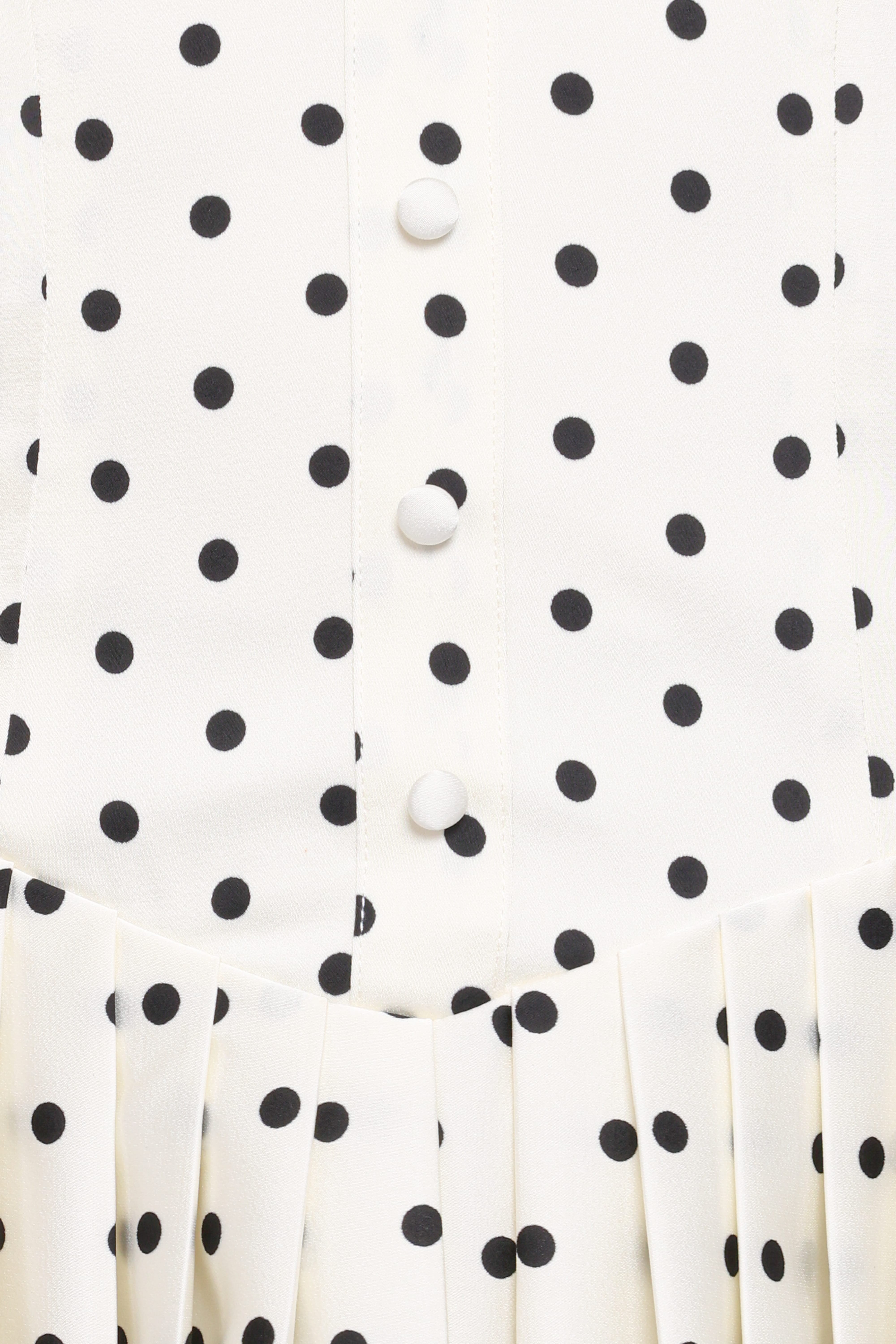 Marlie Off Shoulder Mini Dress - Cream Polka Dot