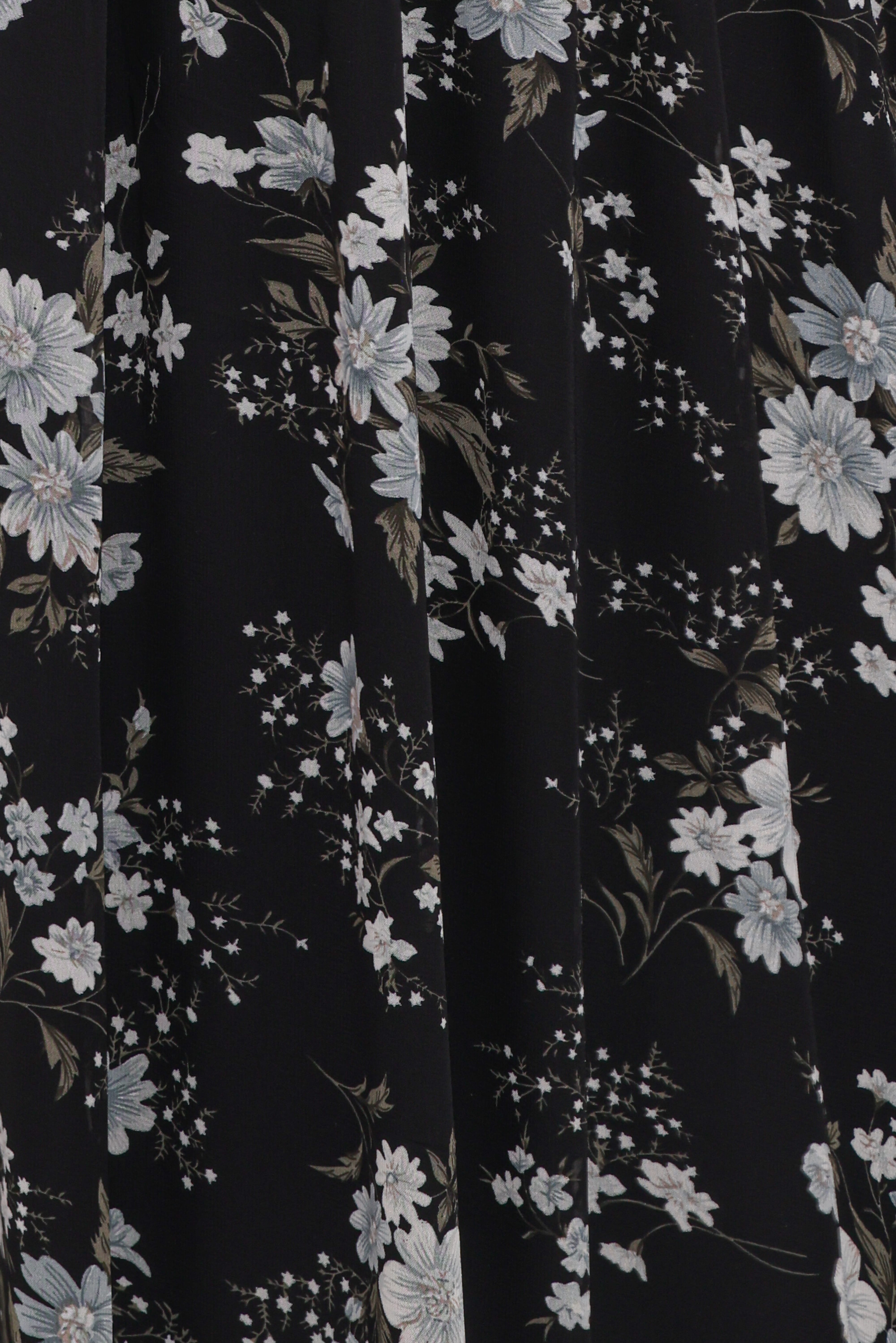Mavis Long Sleeve Maxi Dress - Black Floral