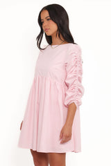 Micaela Long Sleeve Mini Dress - Pink