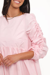 Micaela Long Sleeve Mini Dress - Pink