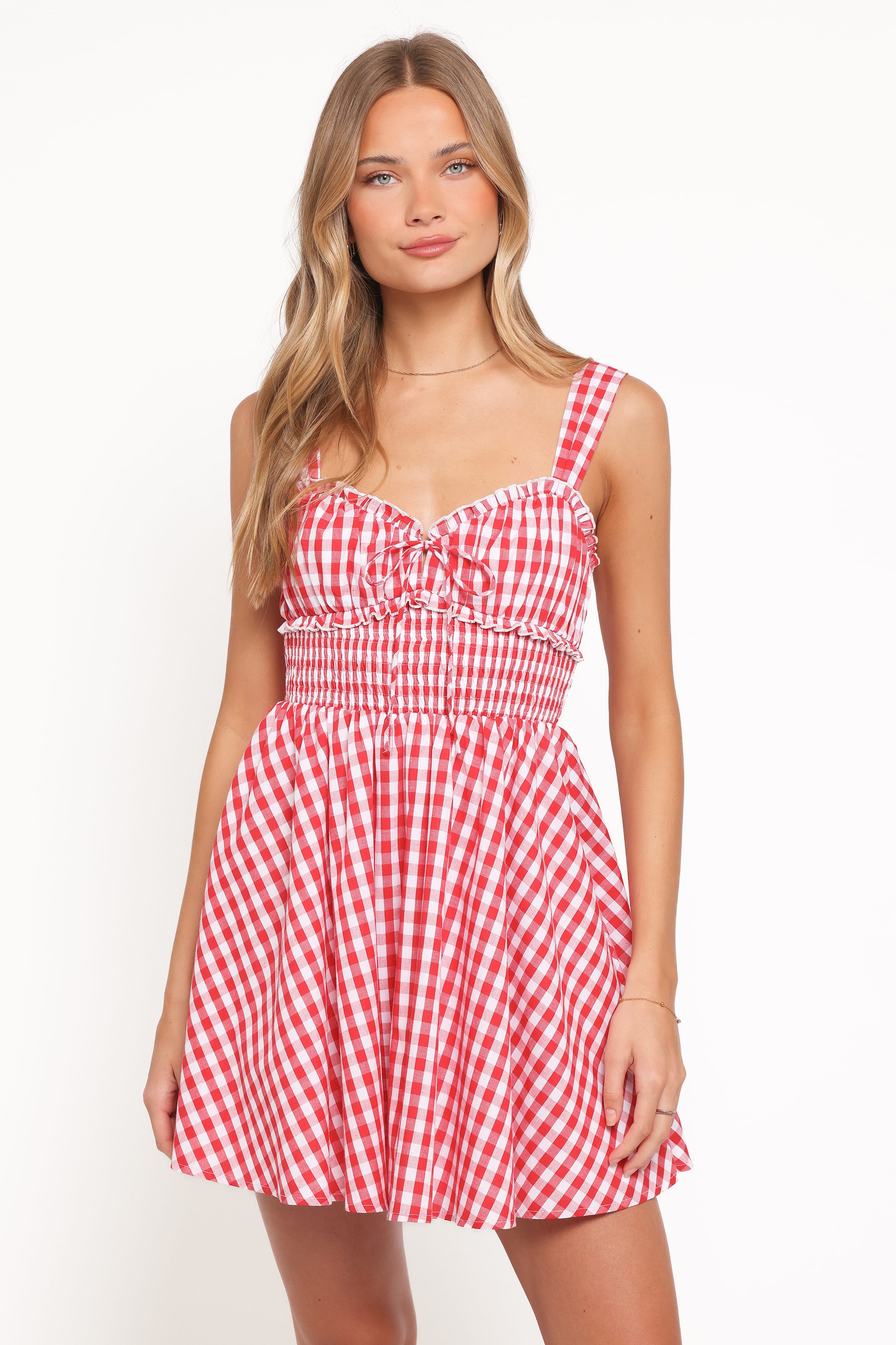Naima Mini Dress - Red Gingham