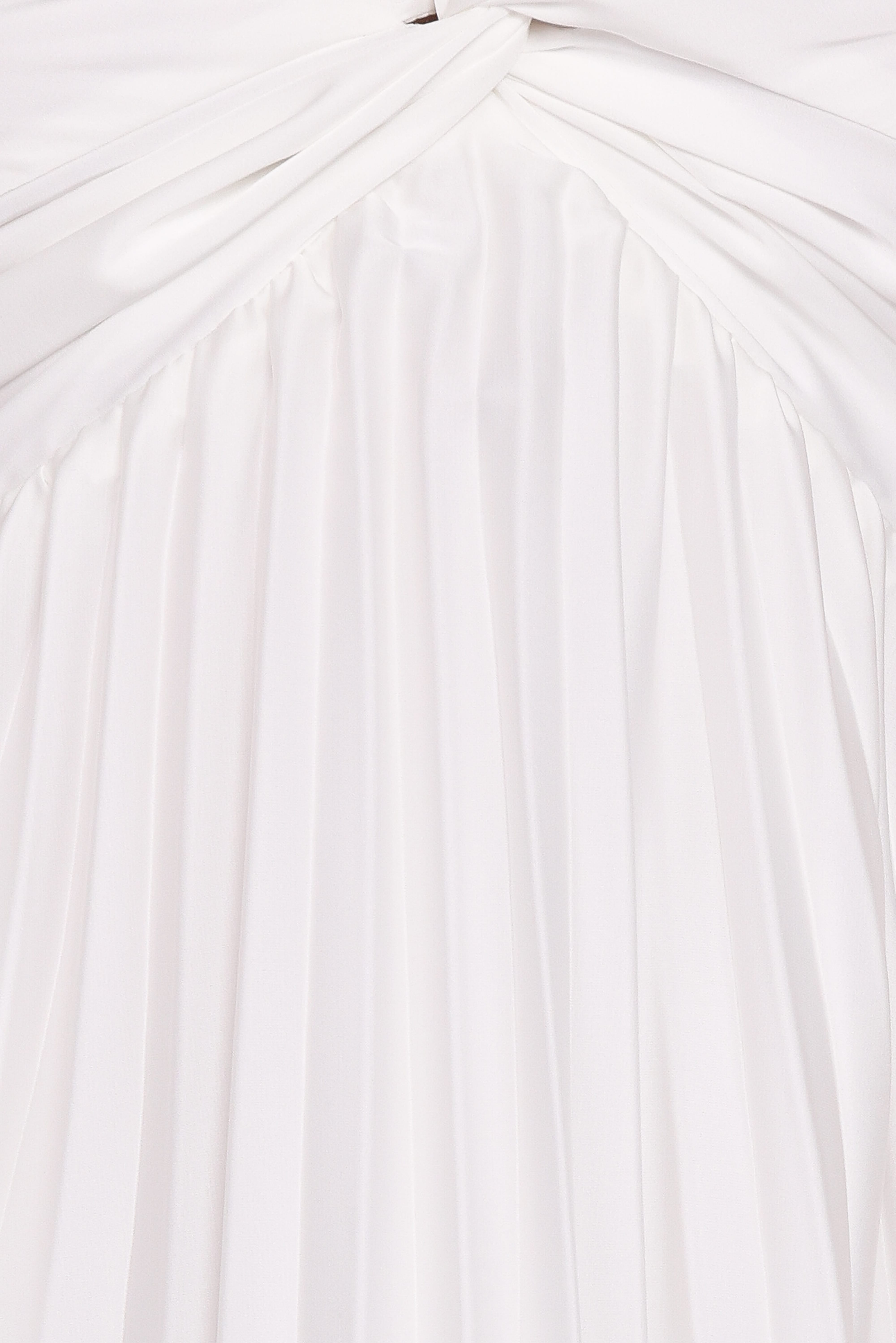 Nova Flutter Sleeve Midi Dress - White