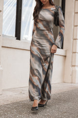 Pandora Long Sleeve Maxi Dress - Ombre Stripe