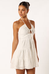 Rilie Halterneck Mini Dress - White