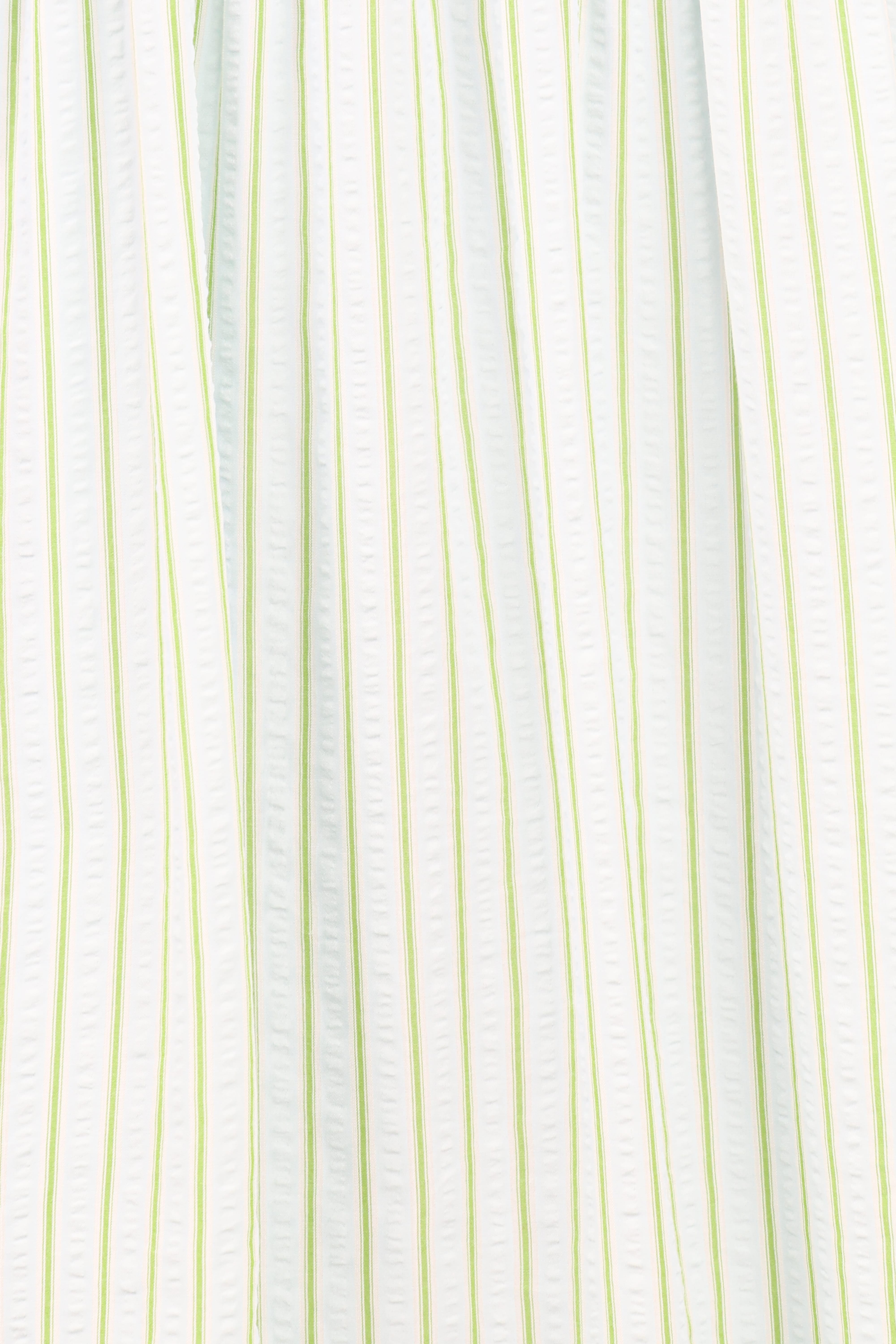 Ronnie Short Sleeve Midi Dress - Green Blue Stripe