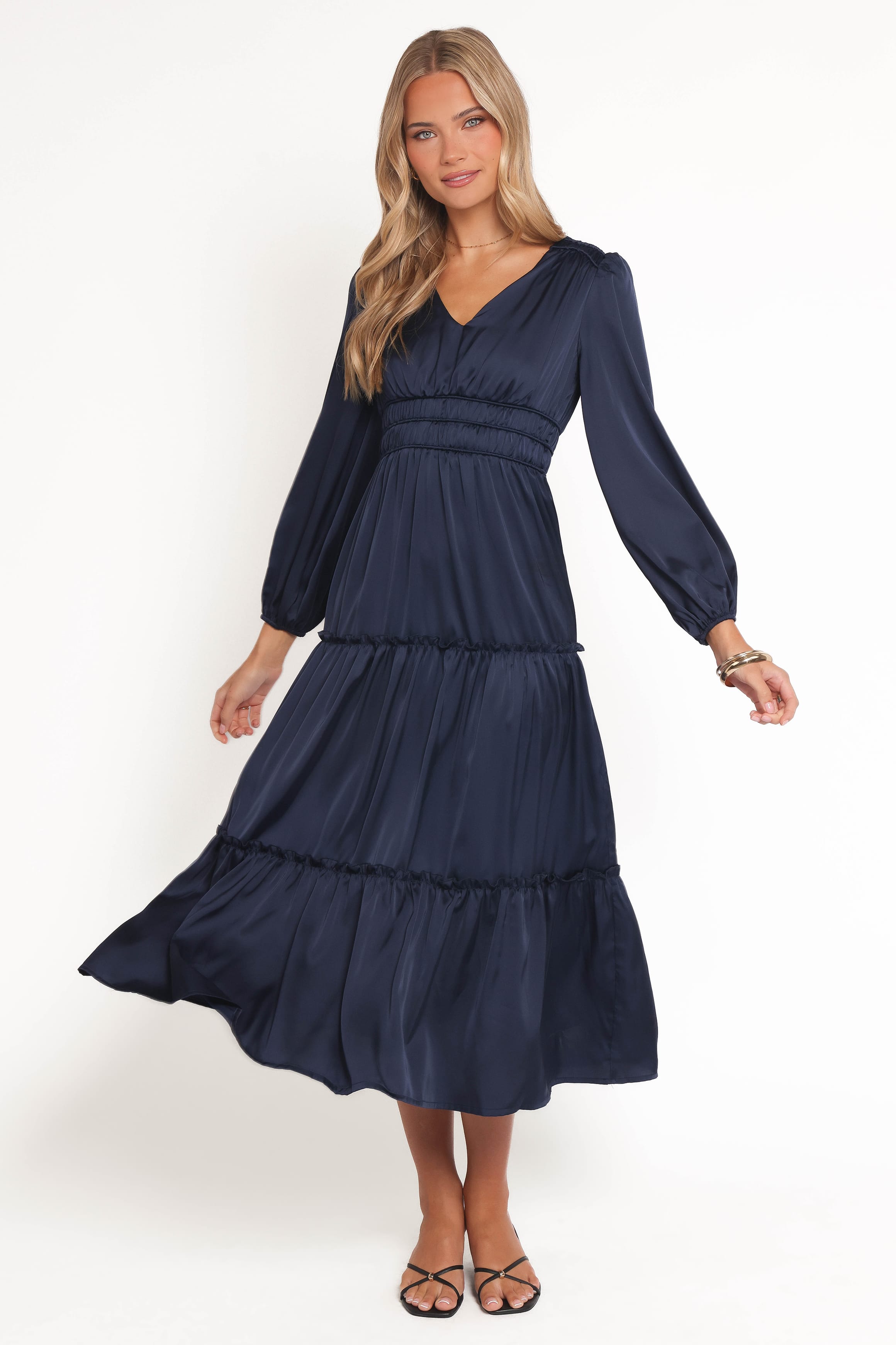 Rowen Long Sleeve Maxi Dress - Navy