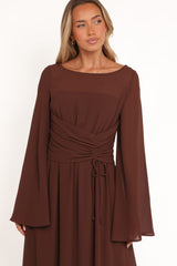 Samara Maxi Dress - Brown