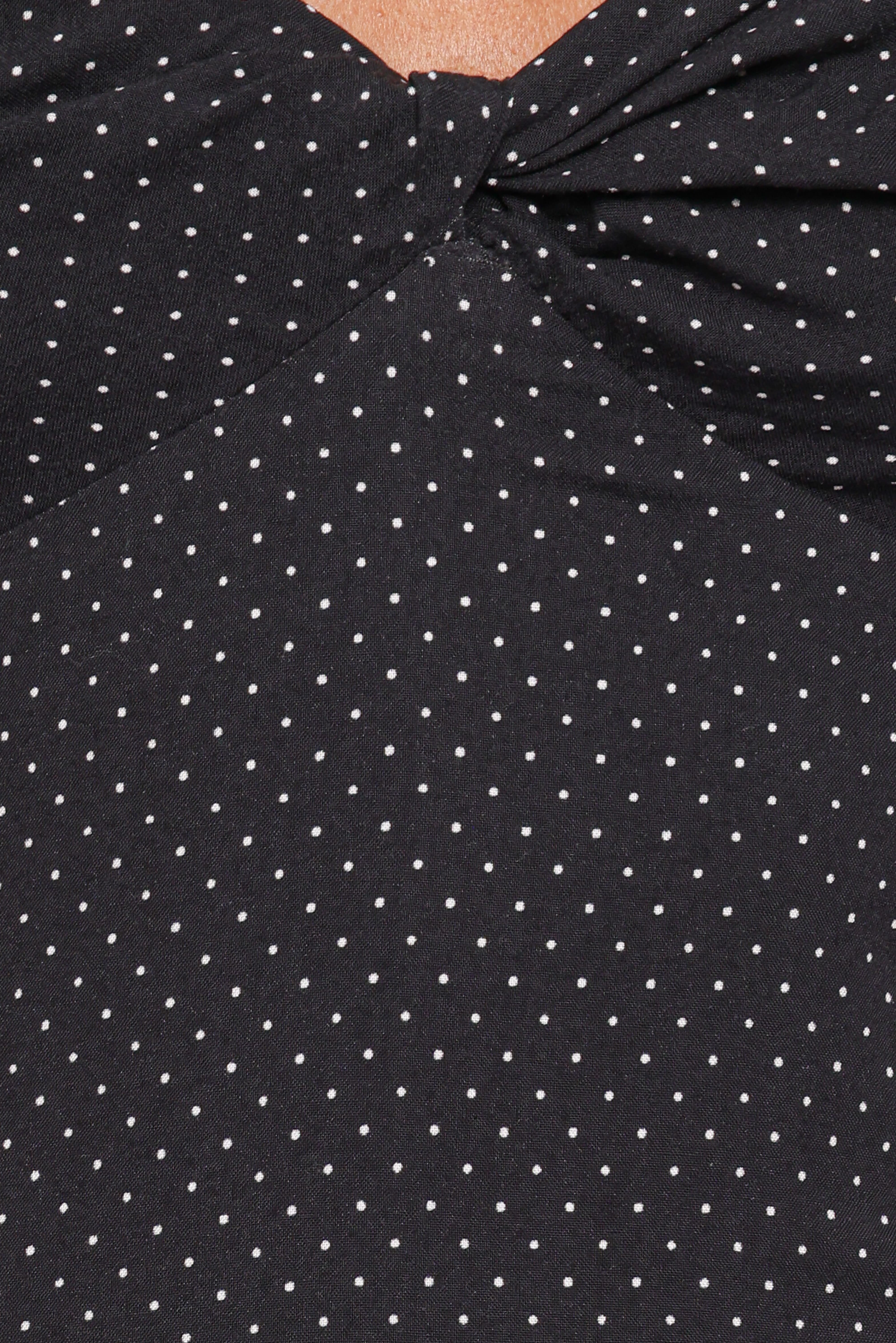 Shanice Maxi Dress - Black Polka Dot