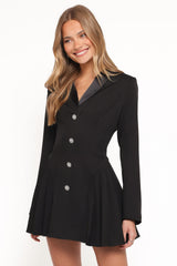 Sonya Long Sleeve Mini Dress - Black
