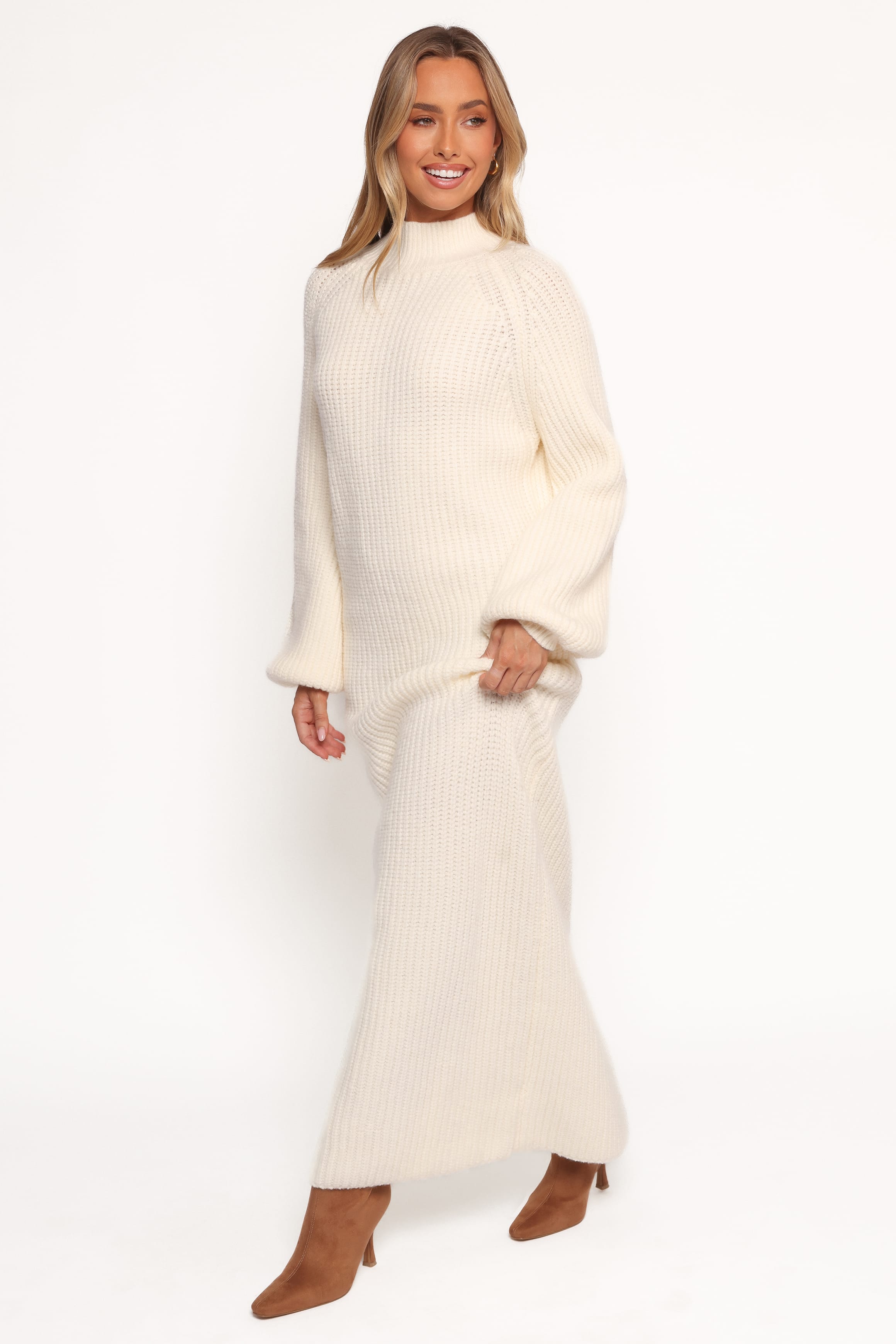 Tobin Knit Maxi Dress - Cream