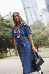 Tova Midi Dress - Blue