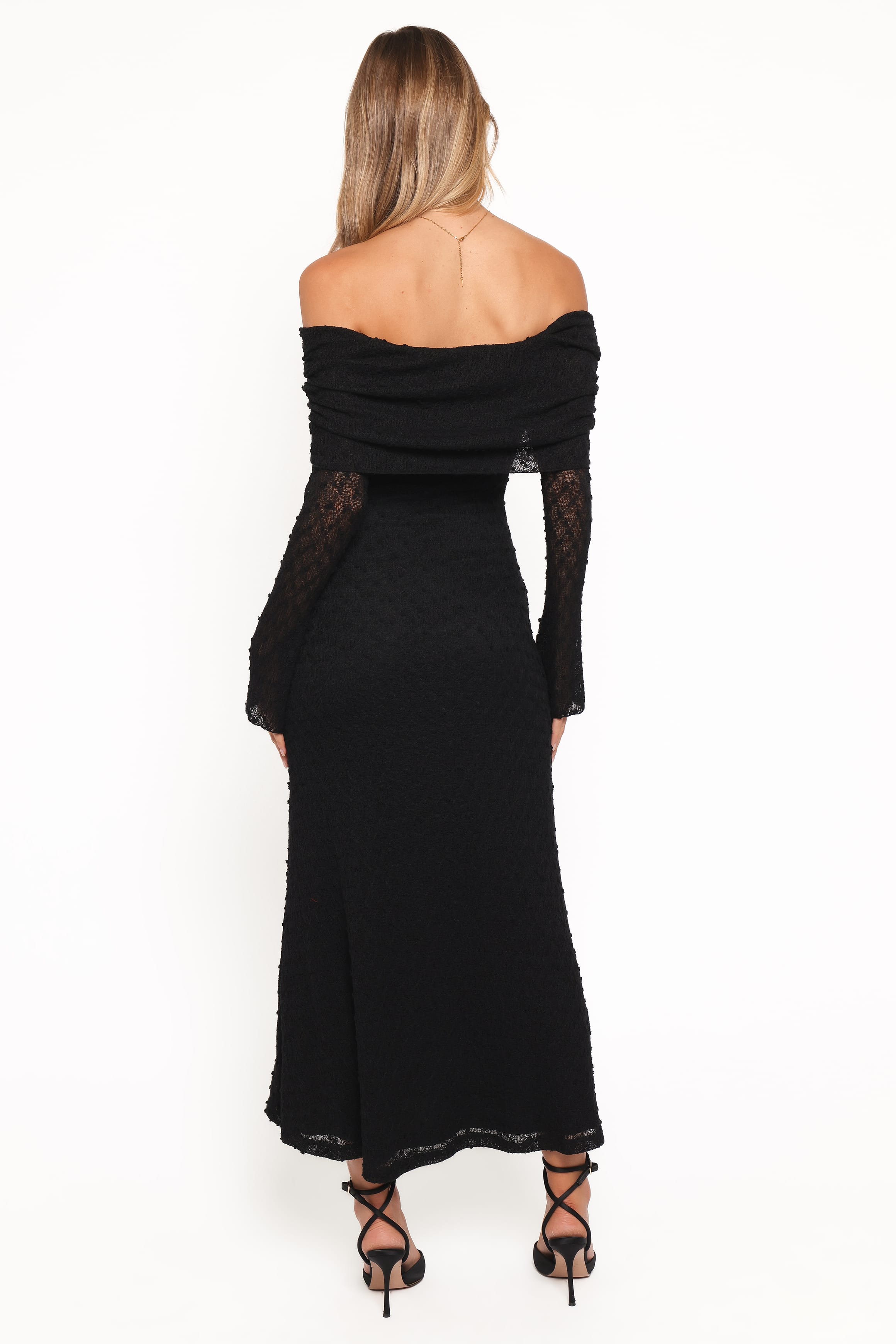 Wilma Off Shoulder Dress - Black