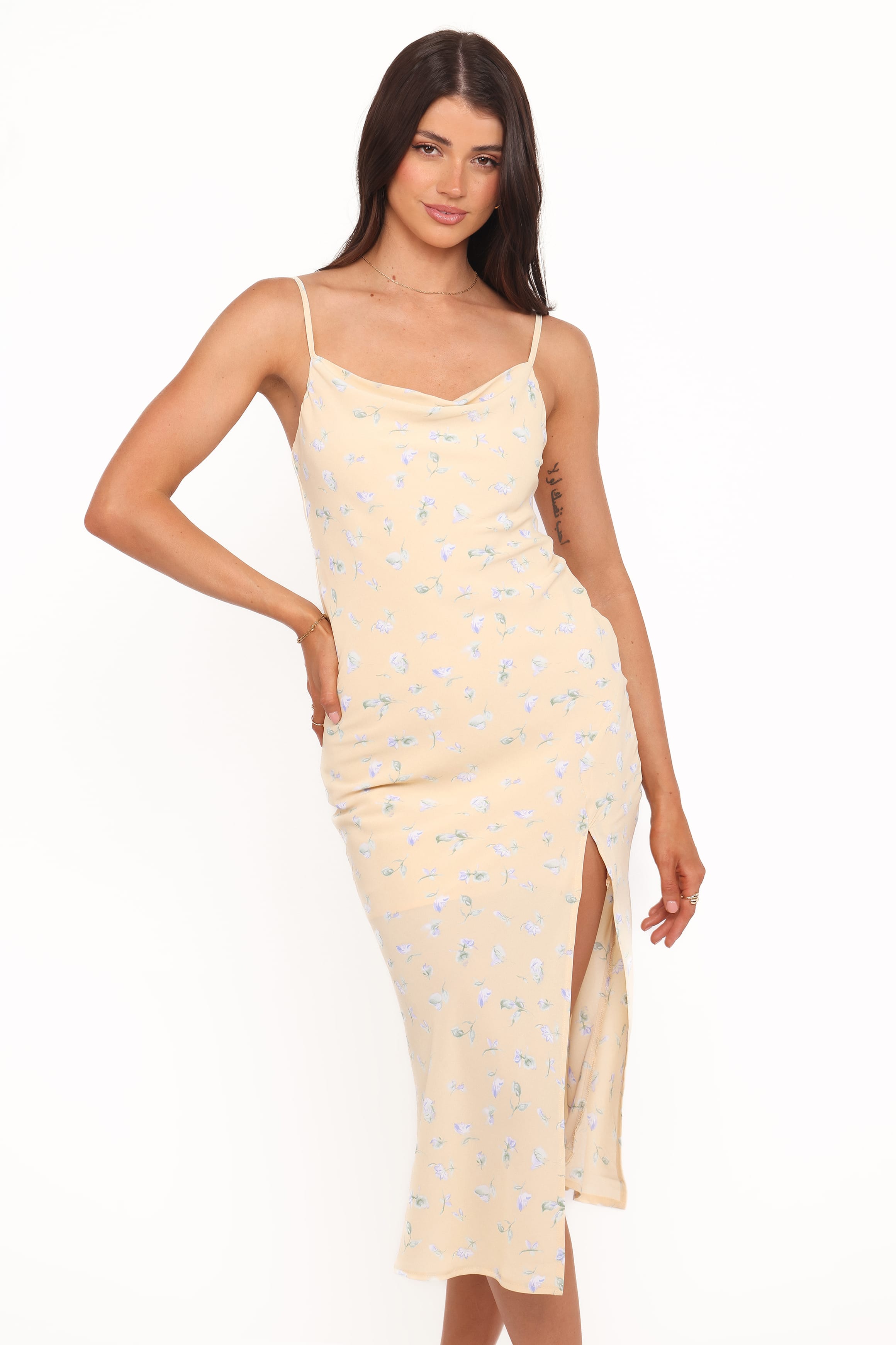 Yelena Dress - Yellow Floral