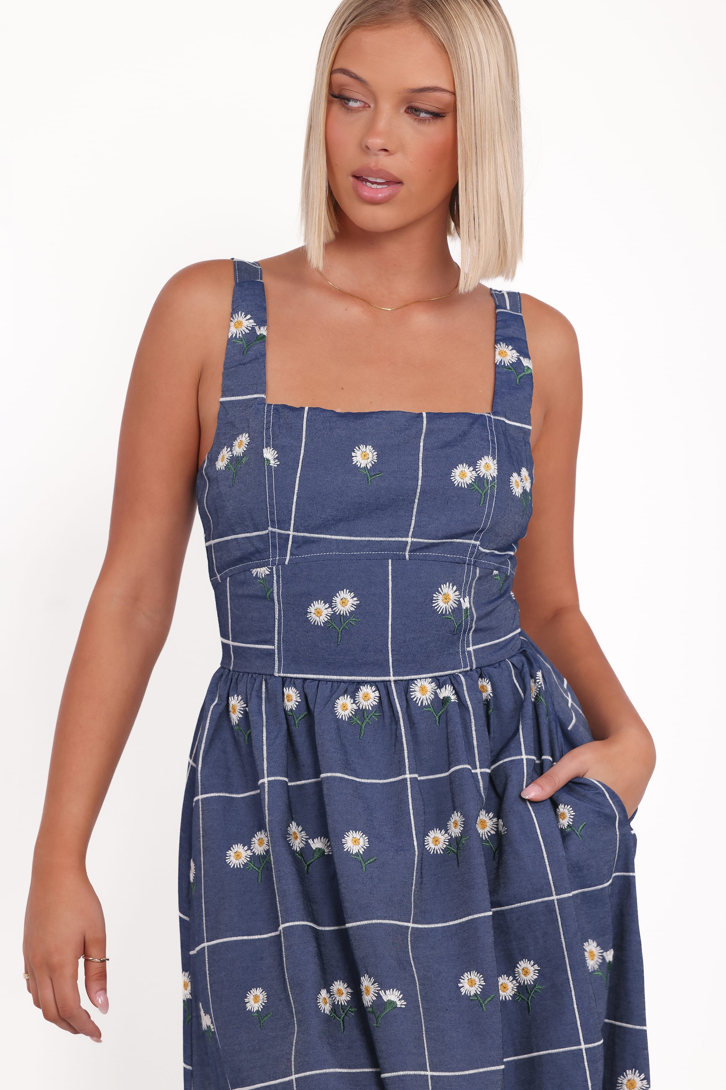 Yolande Midi Dress - Blue Floral
