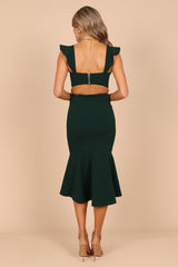 Yvonne Hi Lo Midi Dress - Emerald
