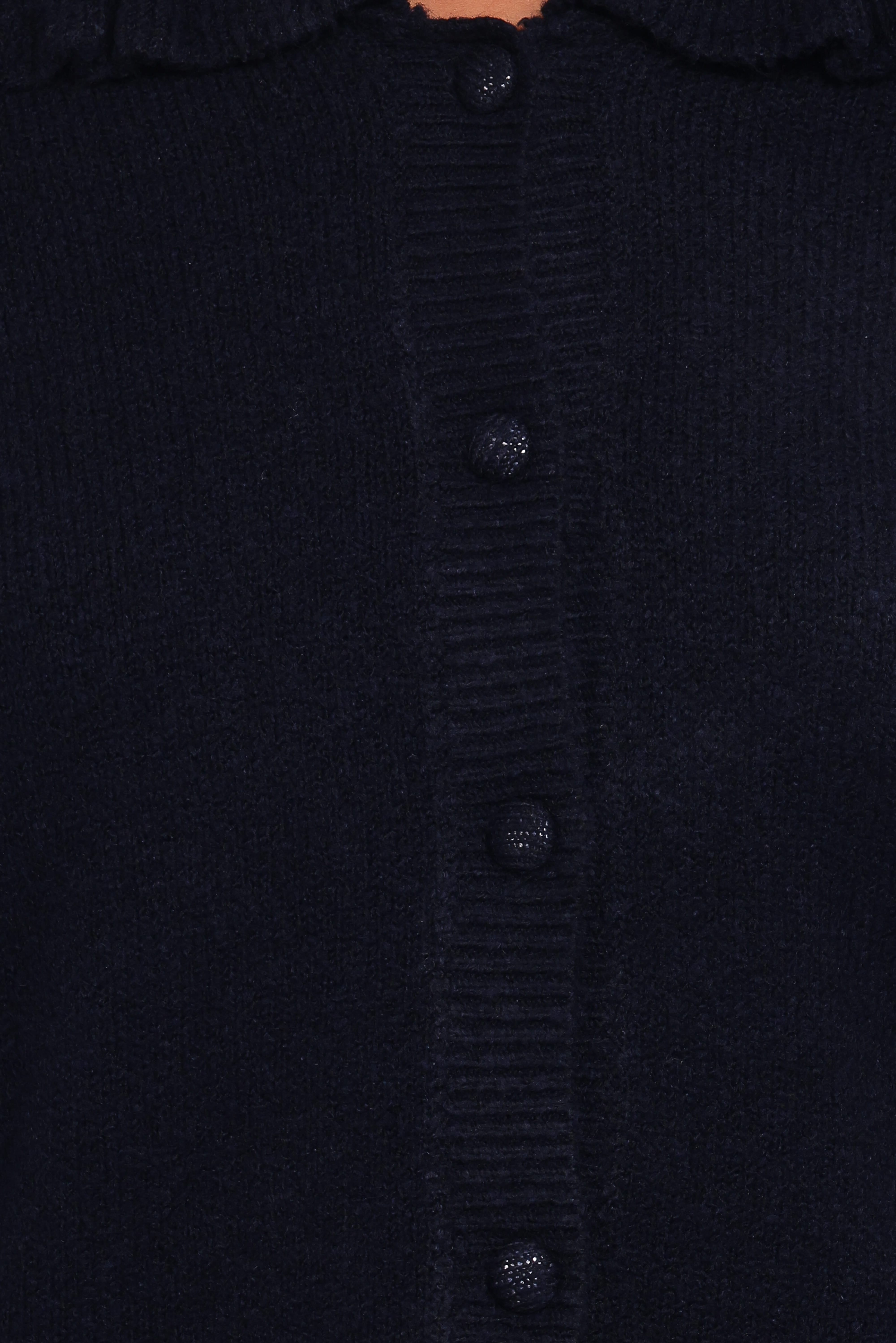 Carmello Frill Collar Cardigan - Navy