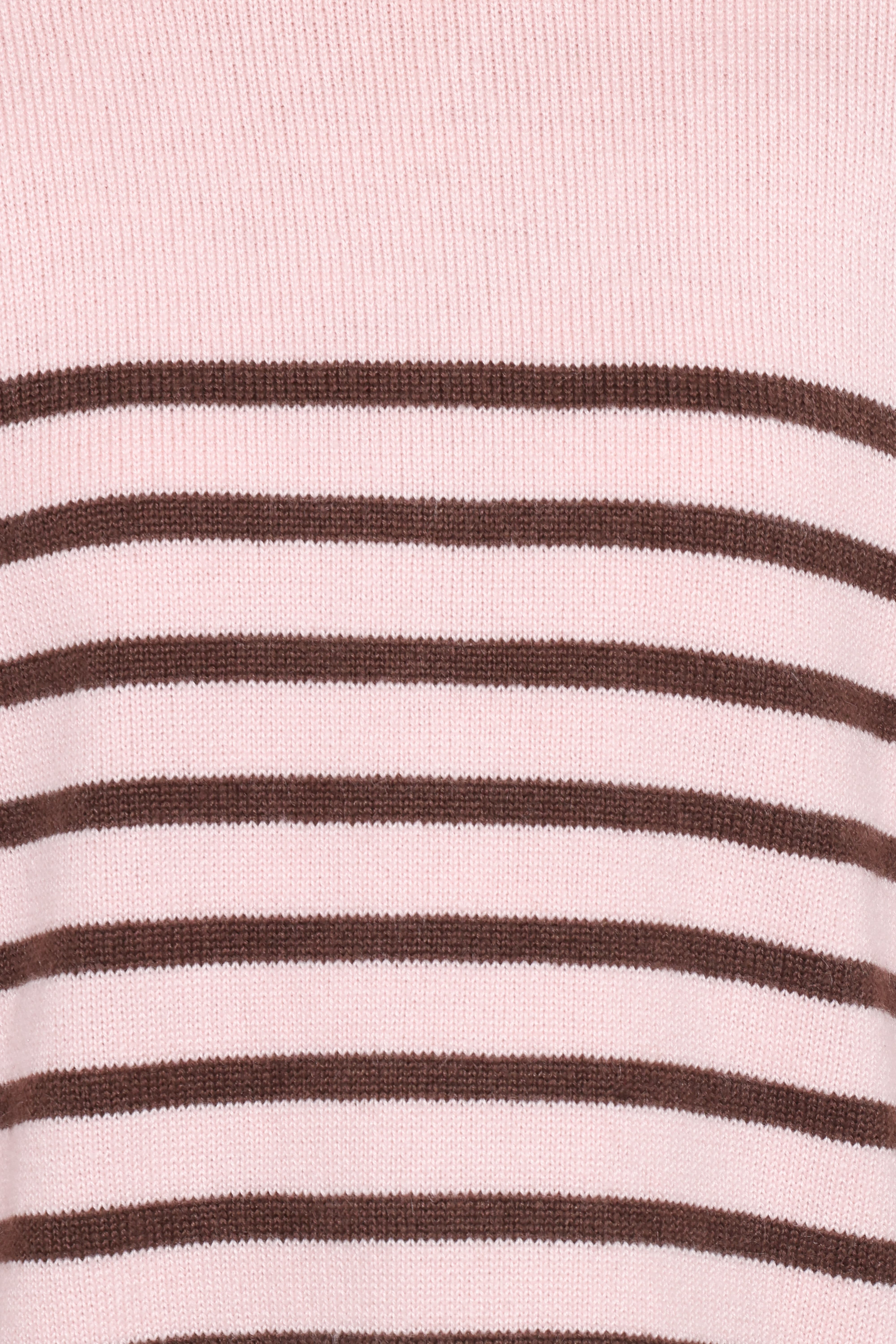 Eleanora Striped Knit Pullover Sweater - Pink