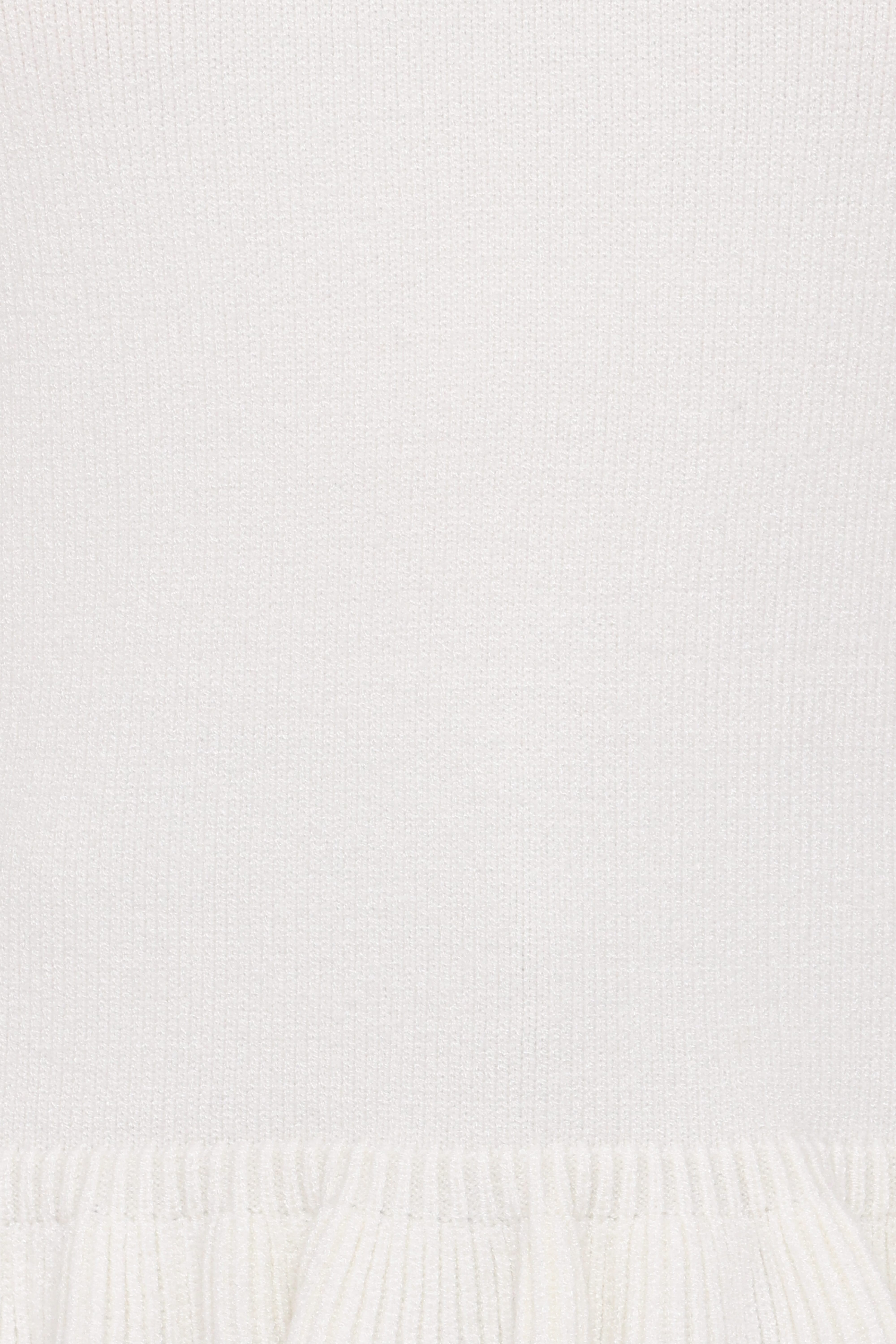 Emilie Short Sleeve Ruffle Crew Sweater - Cream