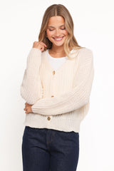 Henderson Thick Knit Cardigan - Cream