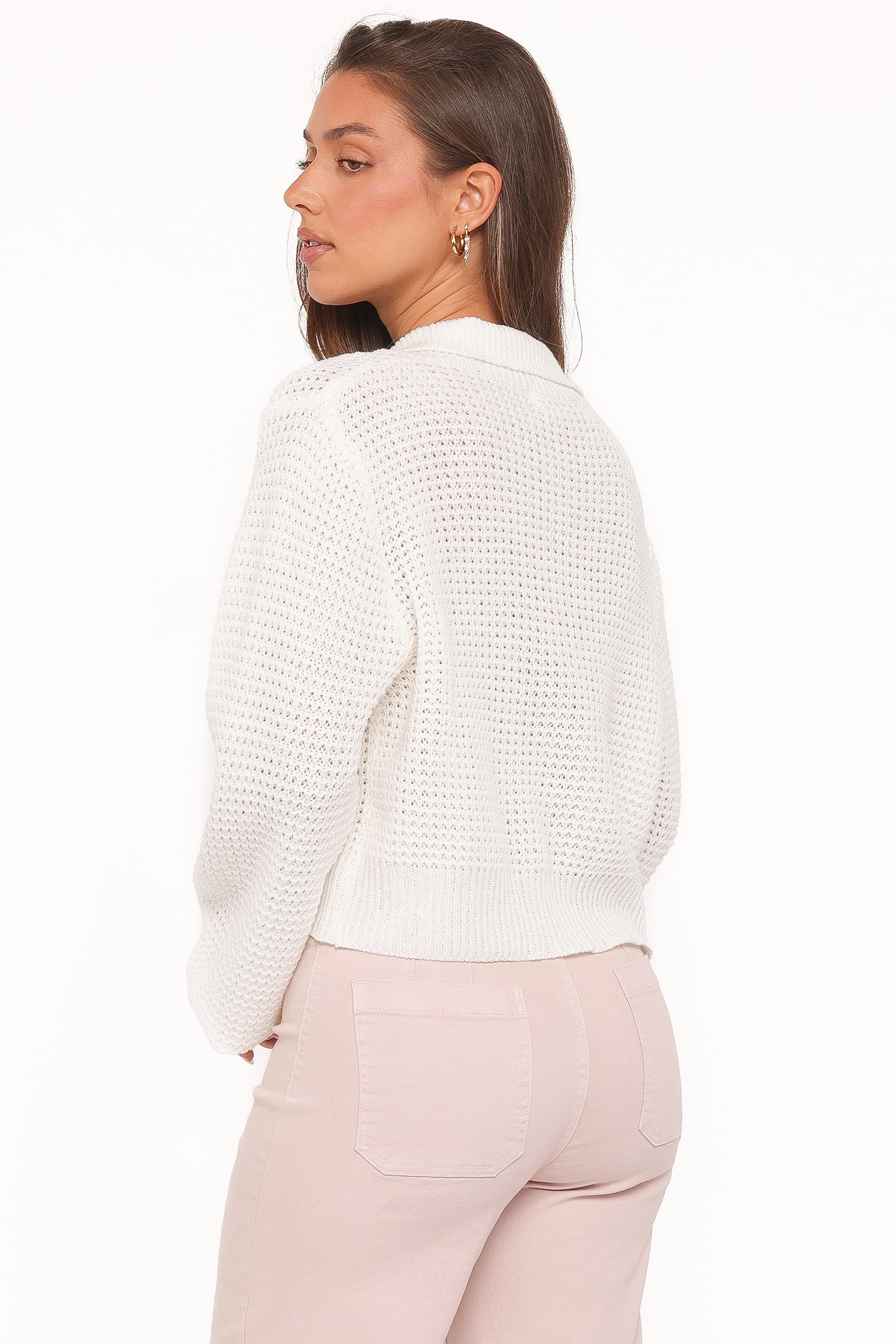 Inara Zip Cardigan - Cream