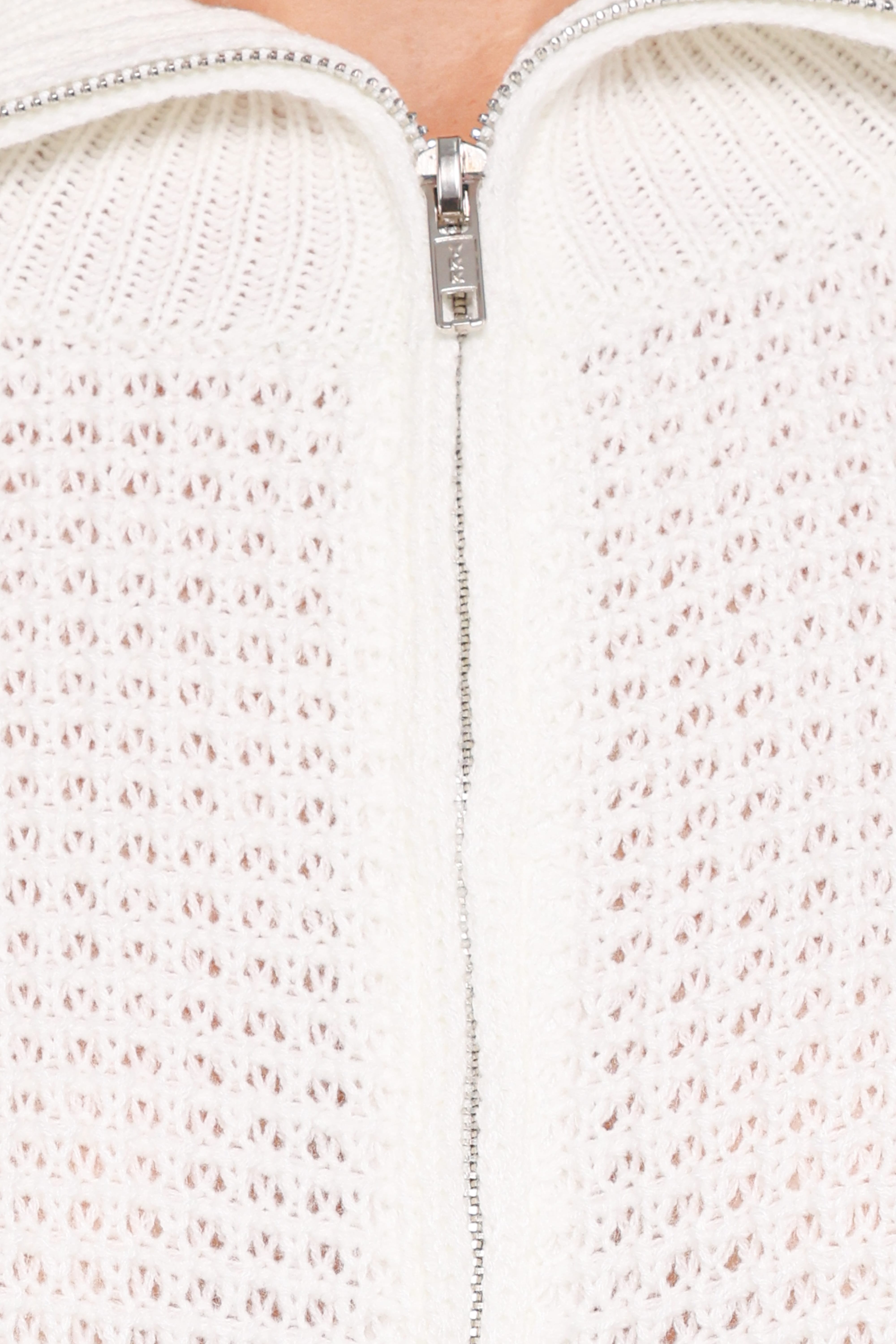 Inara Zip Cardigan - Cream