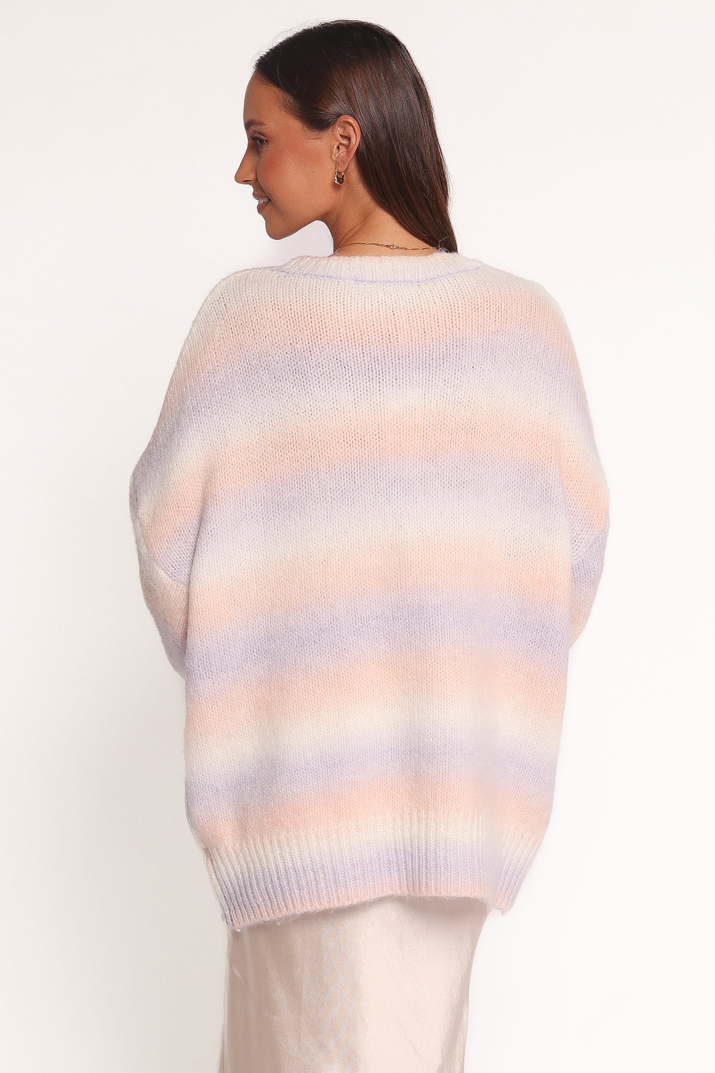 Joy Knit Sweater - Lavender Stripe