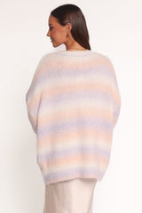 Joy Knit Sweater - Lavender Stripe
