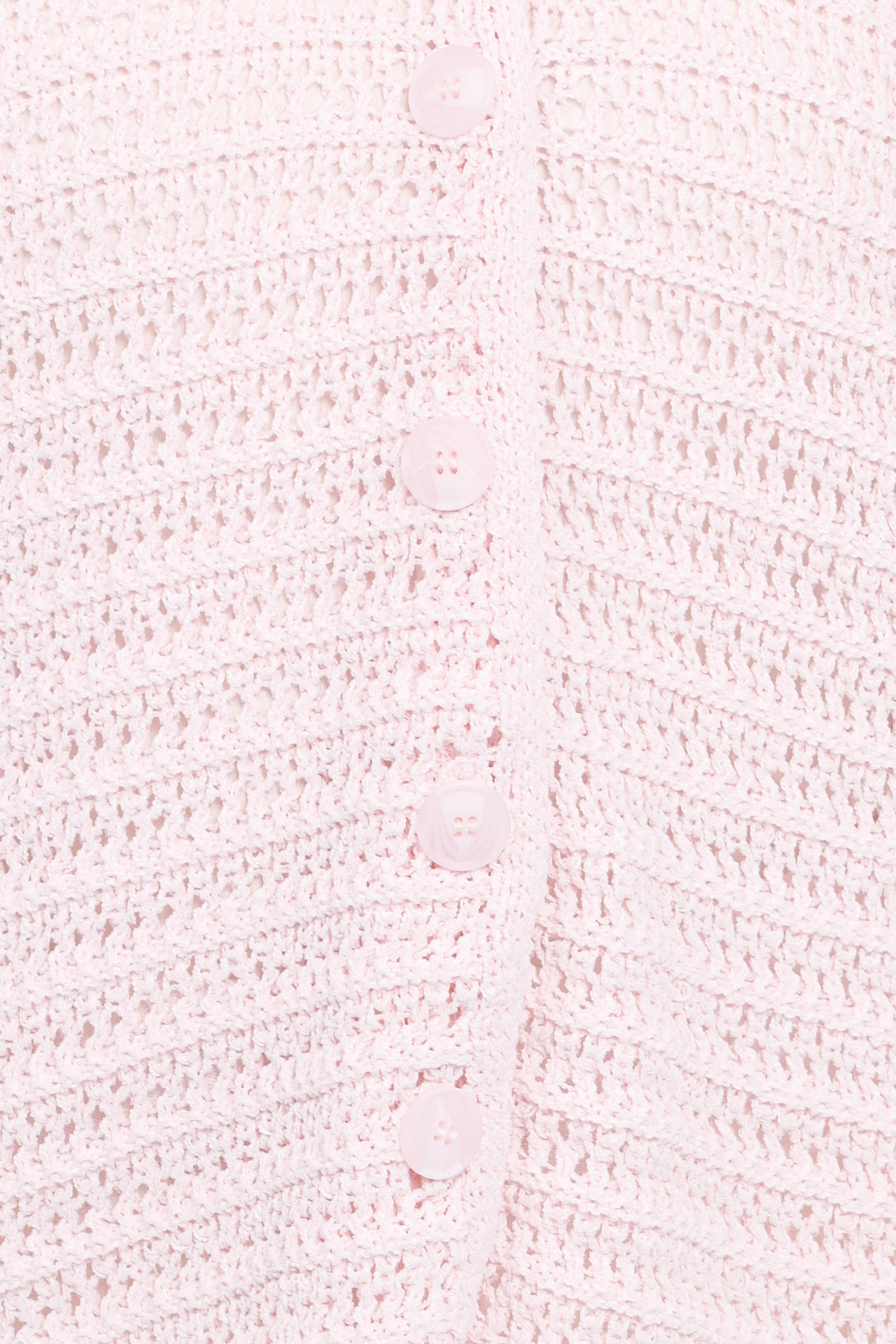 Lyra Large Collar Cardigan - Pale Pink