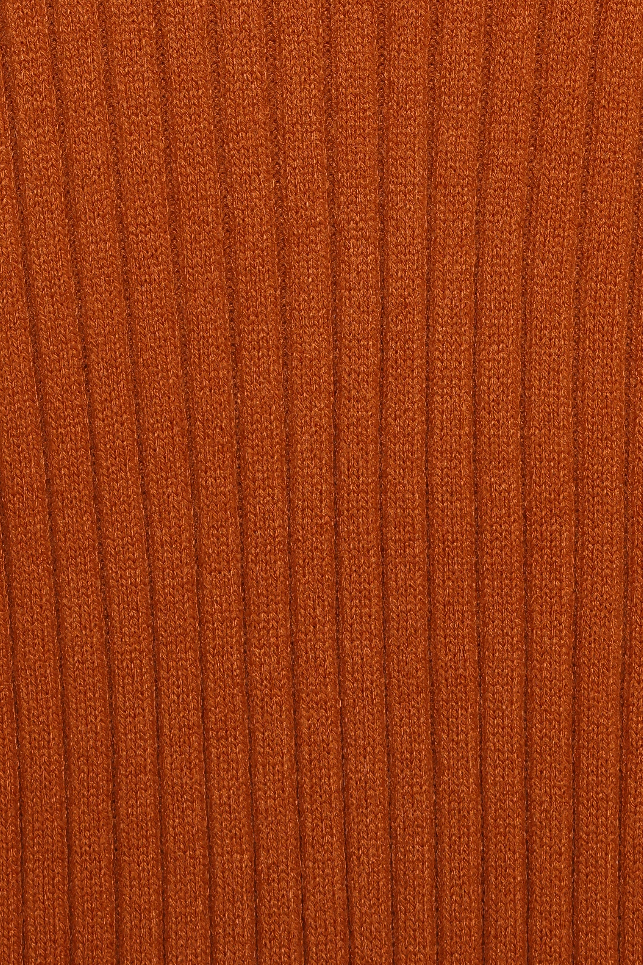 Makenna Long Open Front Cardigan - Rust
