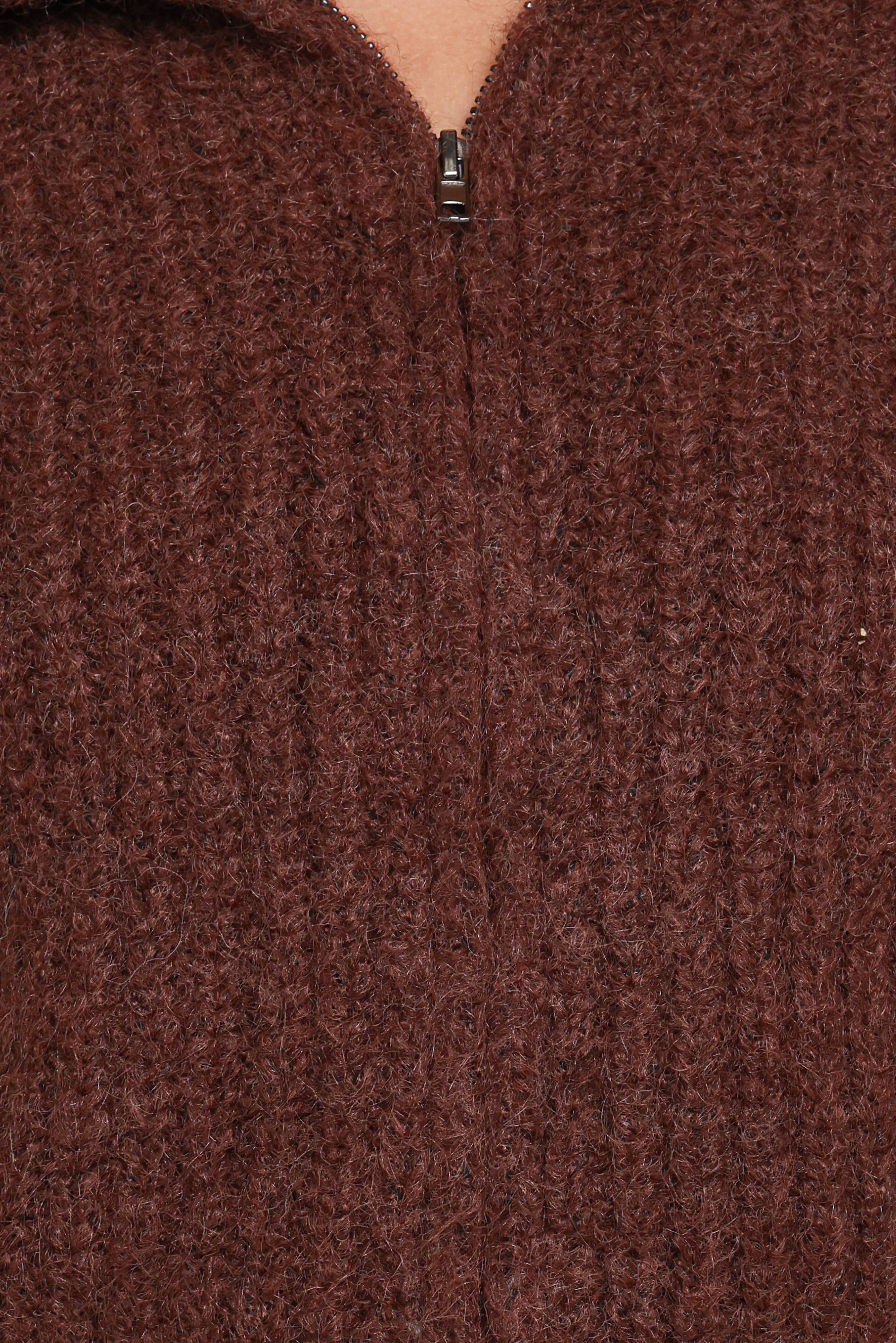 Miffy Zip Through Cardigan - Chocolate