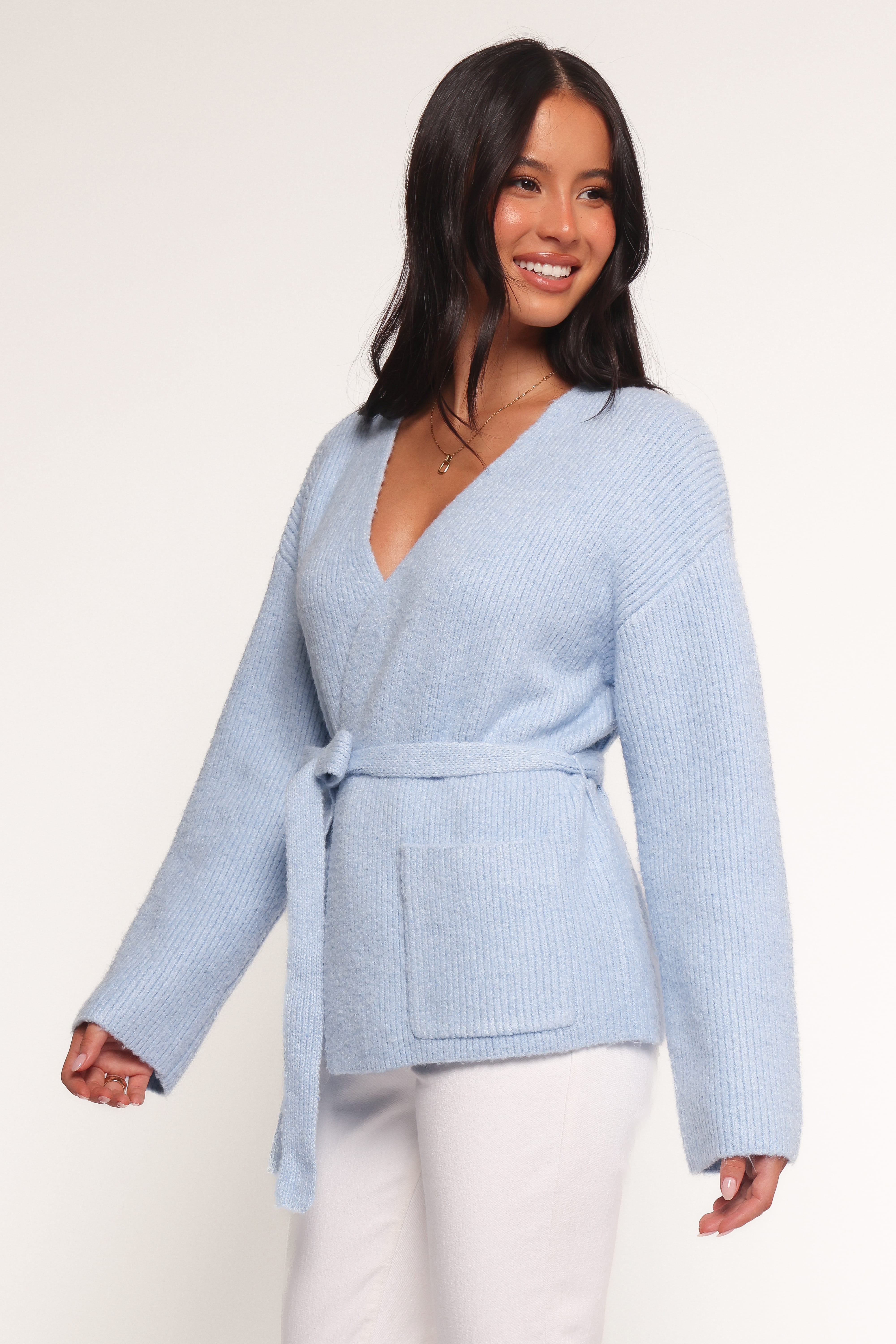 Mika Wrap Cardigan - Blue