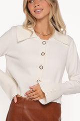 Thelma Trumpet Sleeve Cardigan - Cream