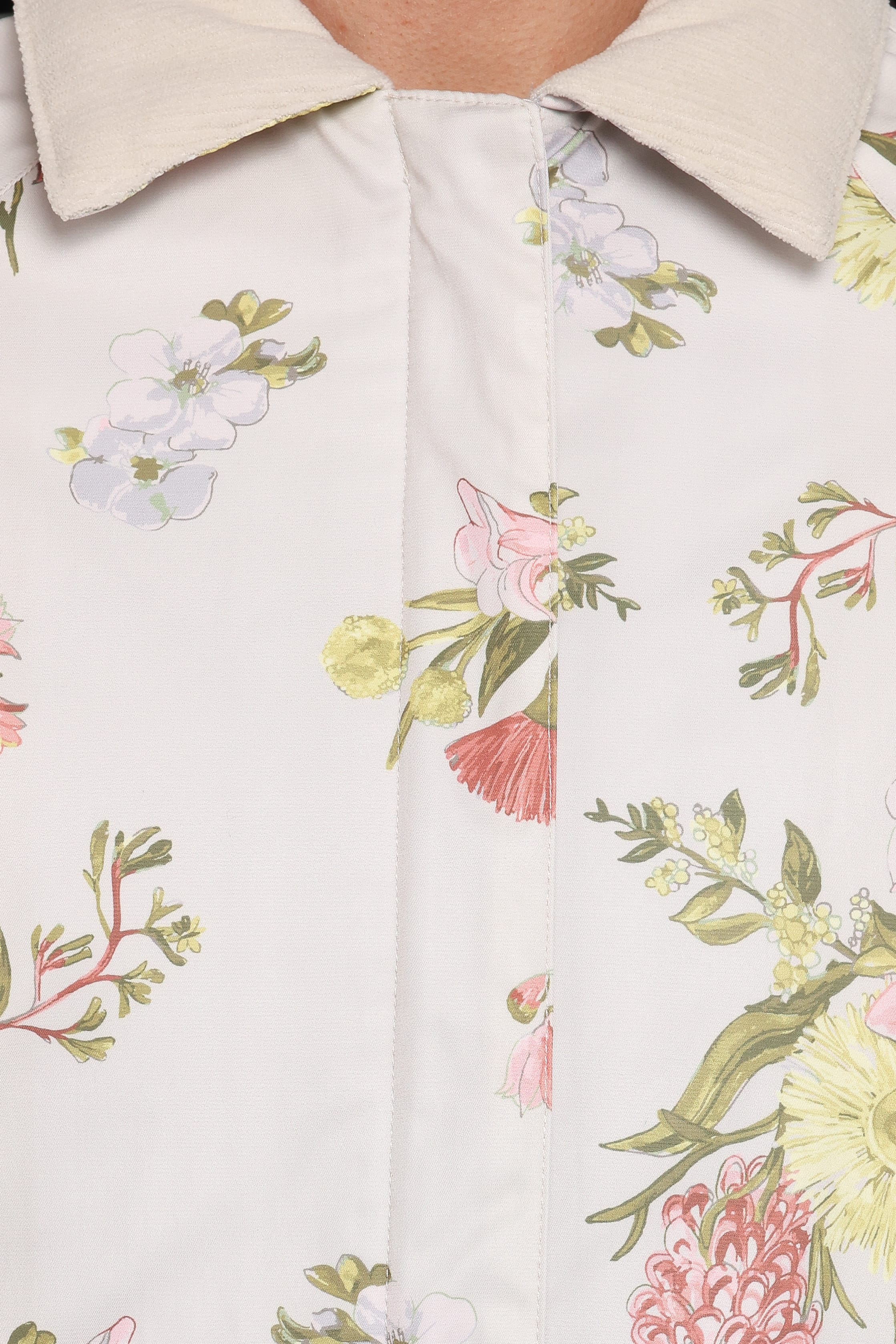 Danica Barn Jacket - Khaki Floral