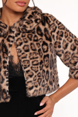 Florian Cropped Jacket - Leopard