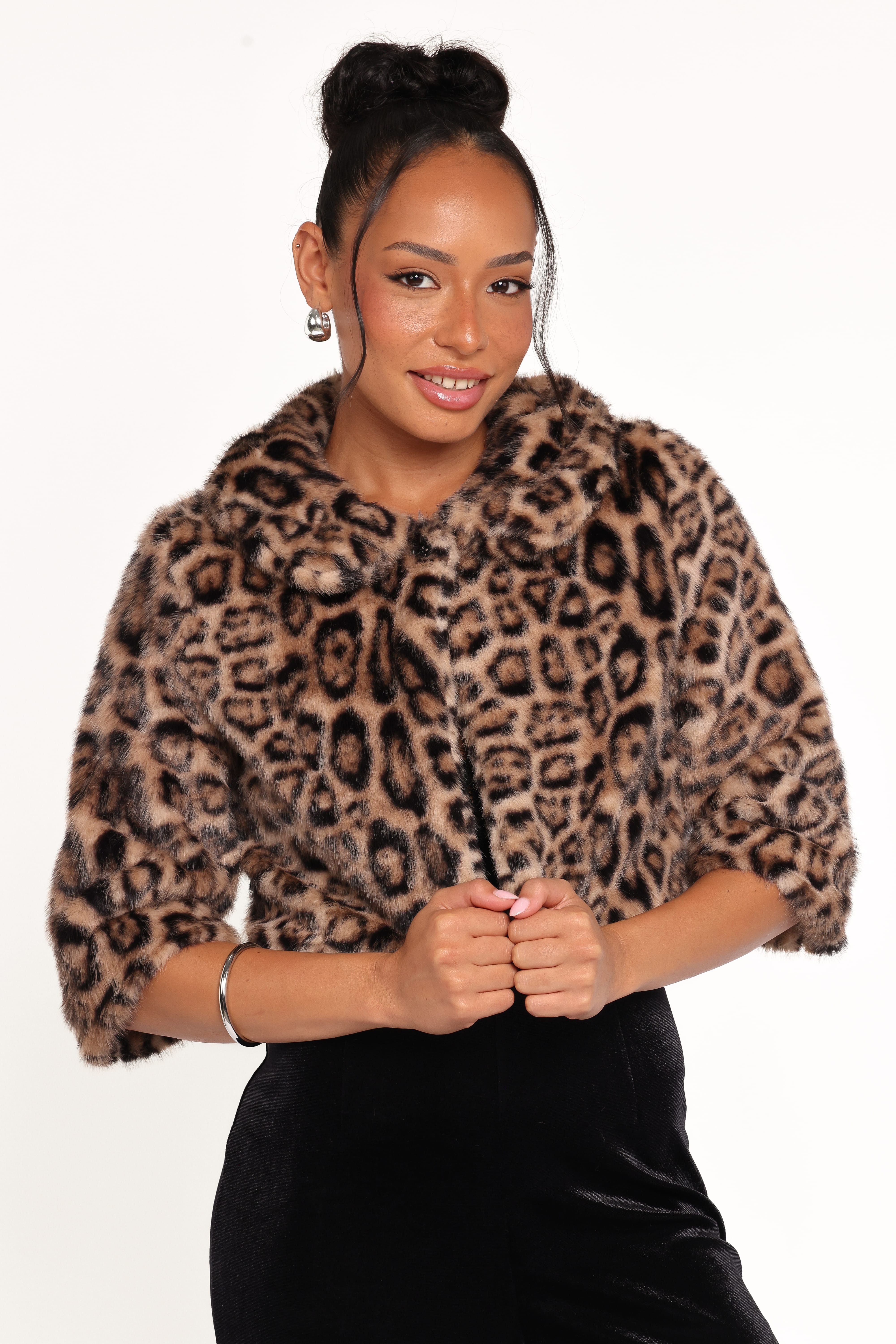 Florian Cropped Jacket - Leopard