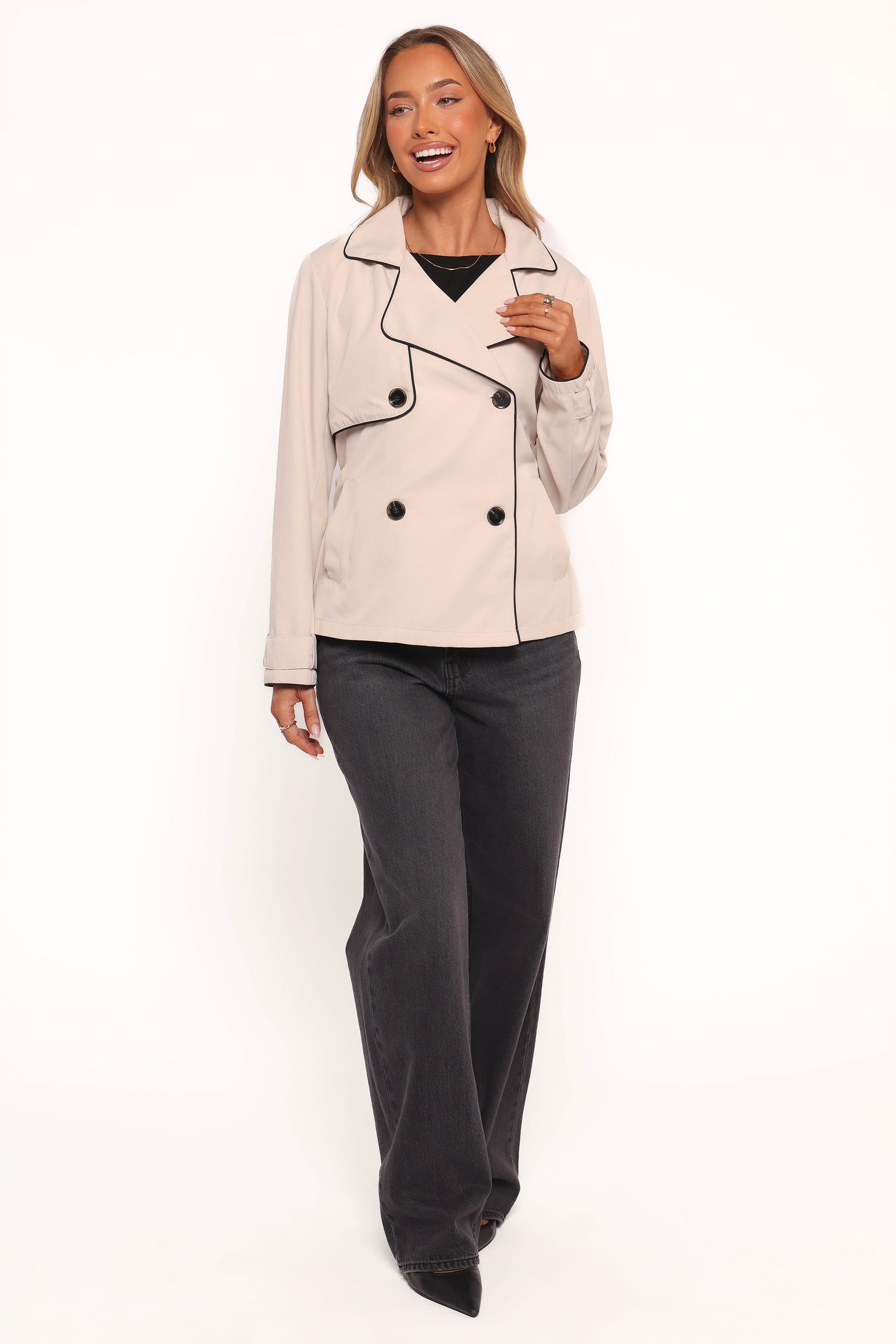 Franklin Cropped Trench - Ecru