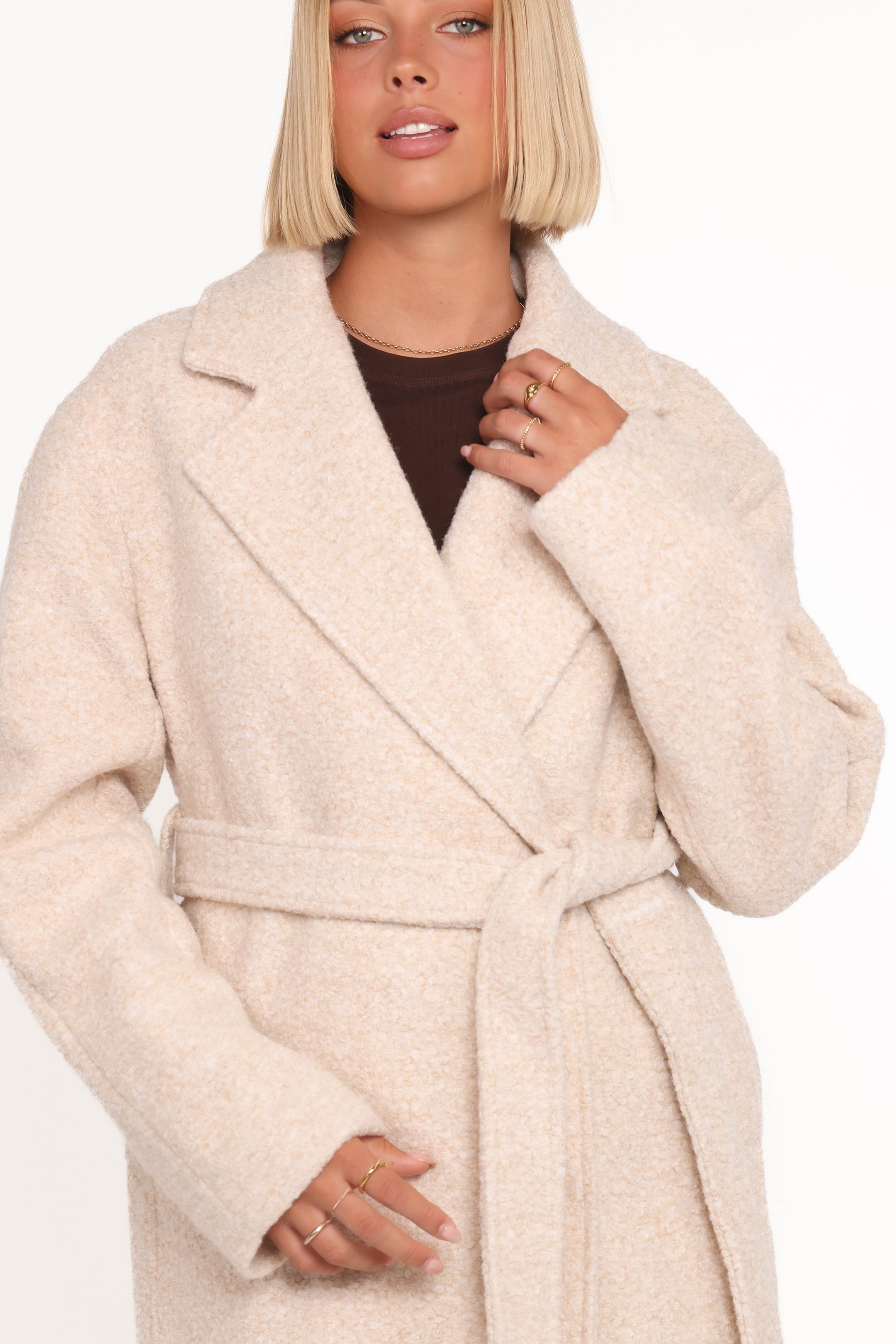 Goodie Shearling Coat - Cream
