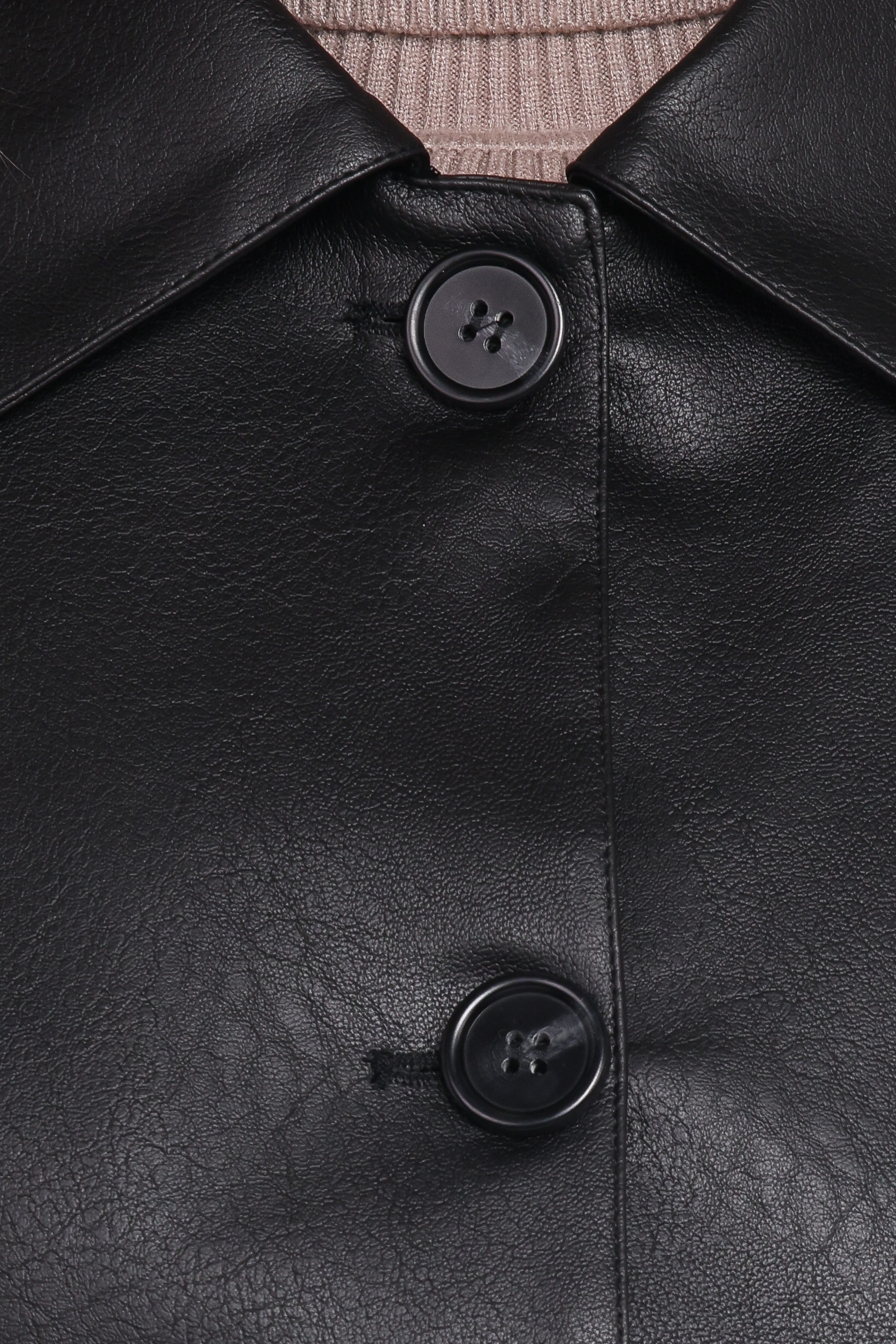 Hope Crop Faux Leather Jacket - Black