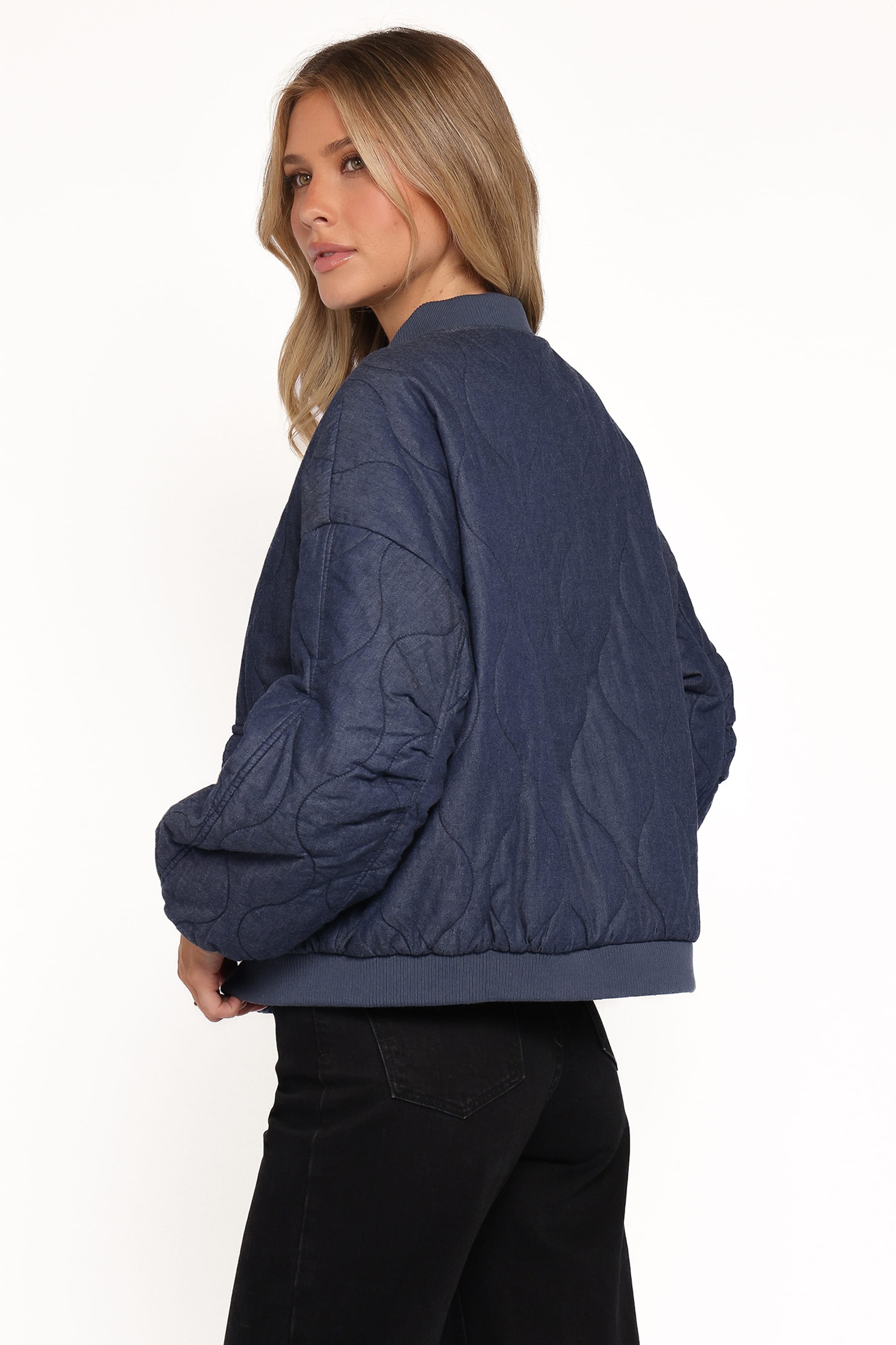 Keah Quilted Jacket - Navy