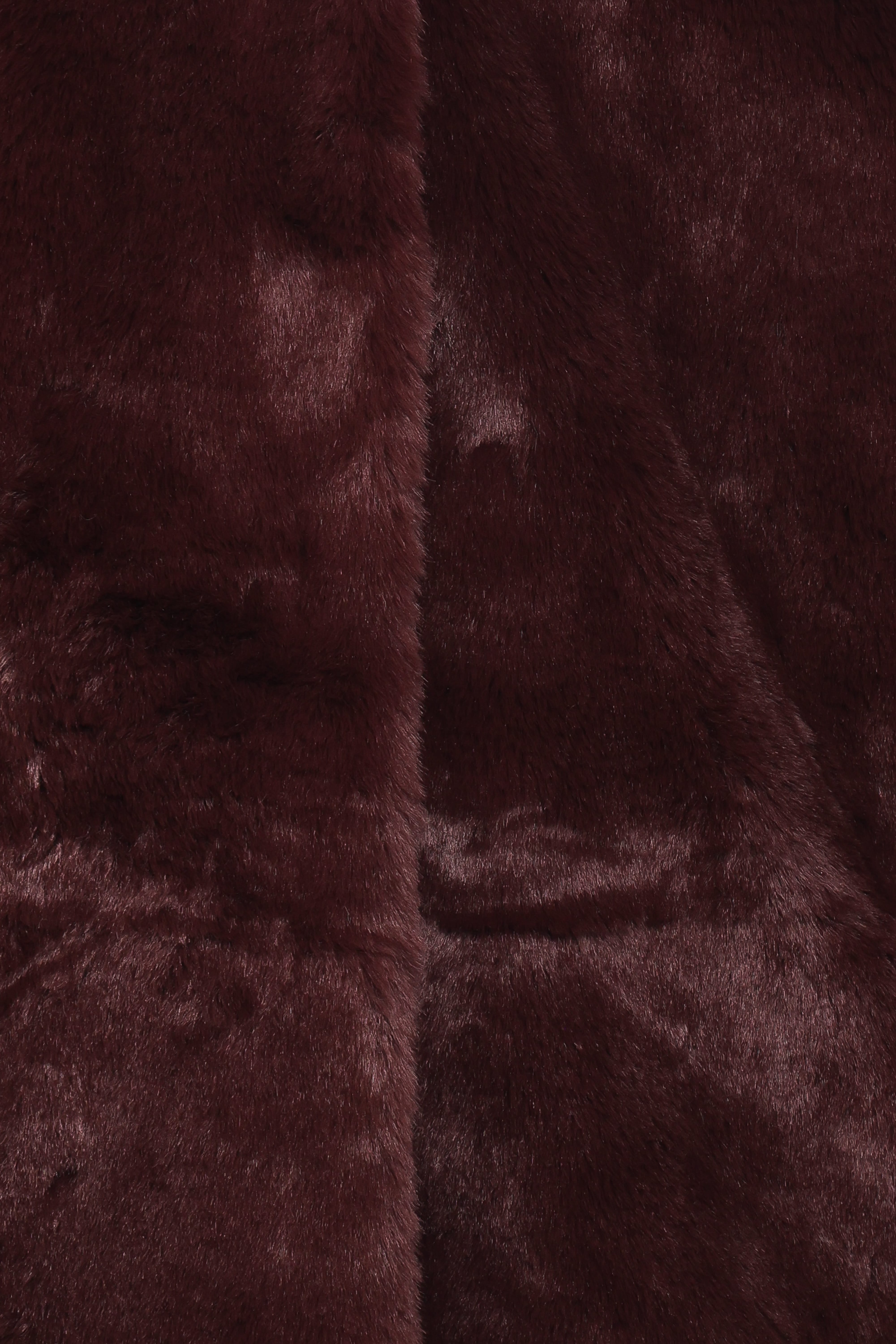 Meeka Faux Fur Jacket - Burgundy