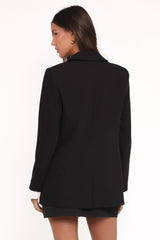 Melissa Layered Blazer - Black