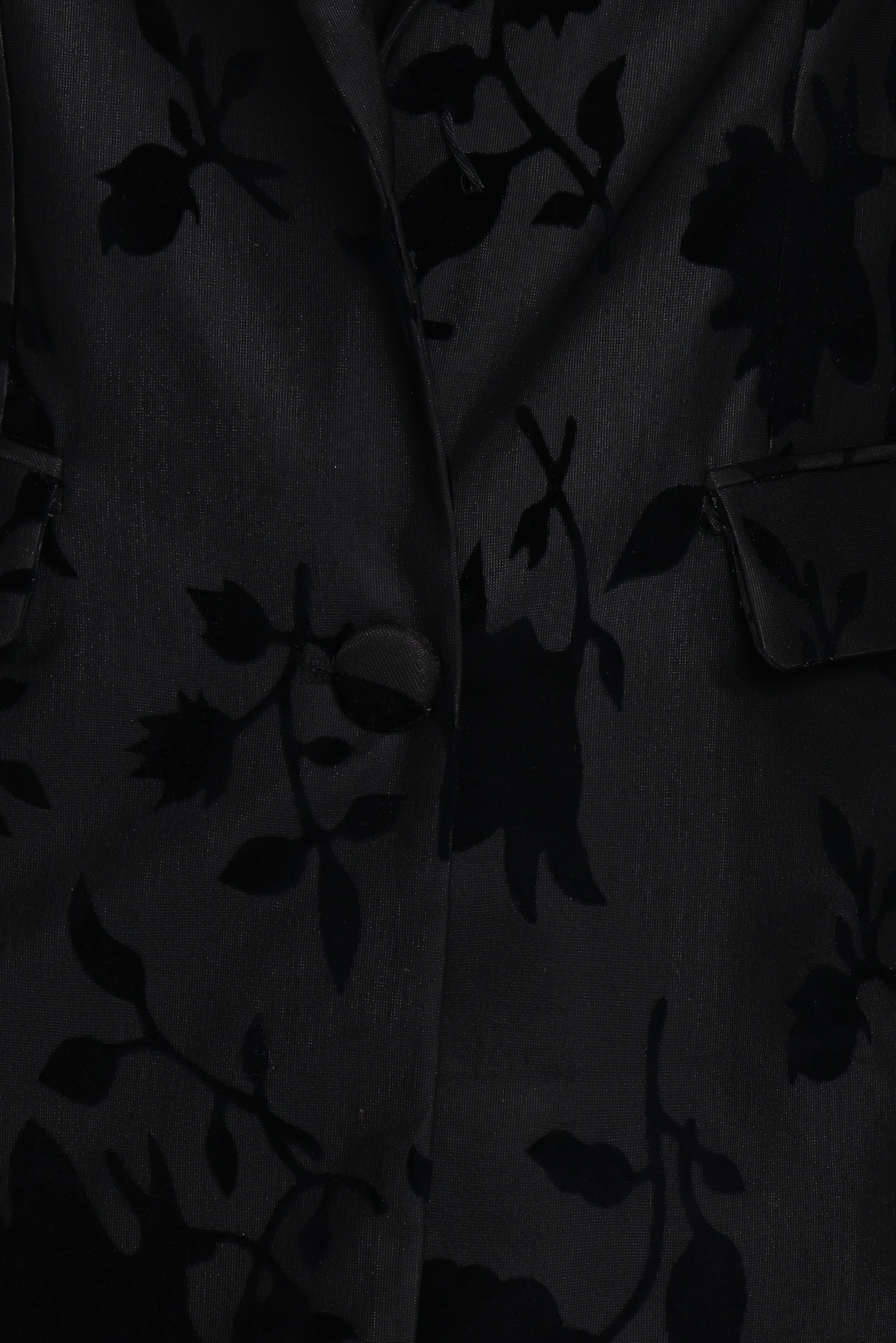 Ollie Burnout Blazer - Black Velvet