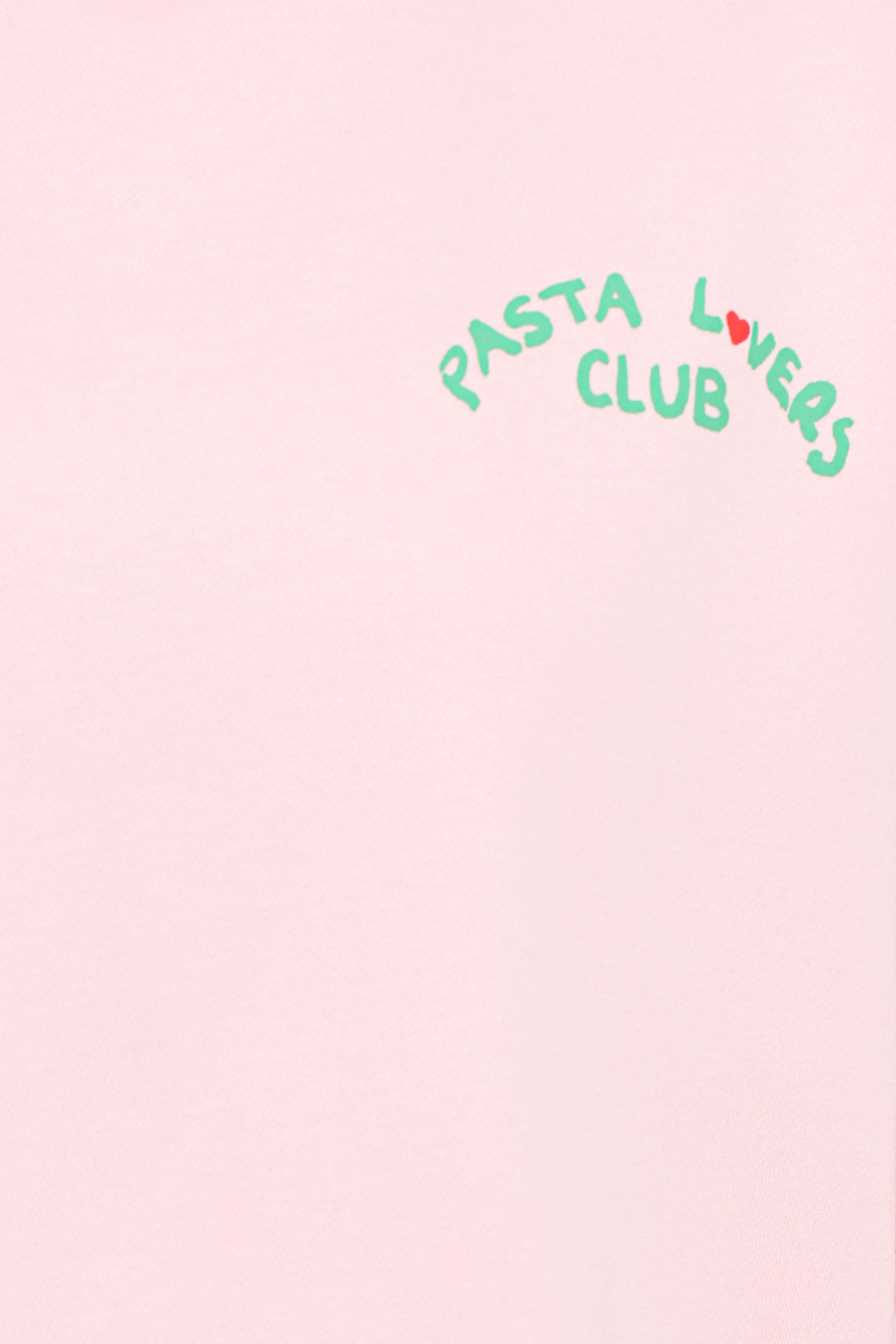 Pasta Lovers Club Graphic Sweater - Pink