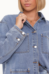 Remy Denim Utility Jacket - Medium Wash