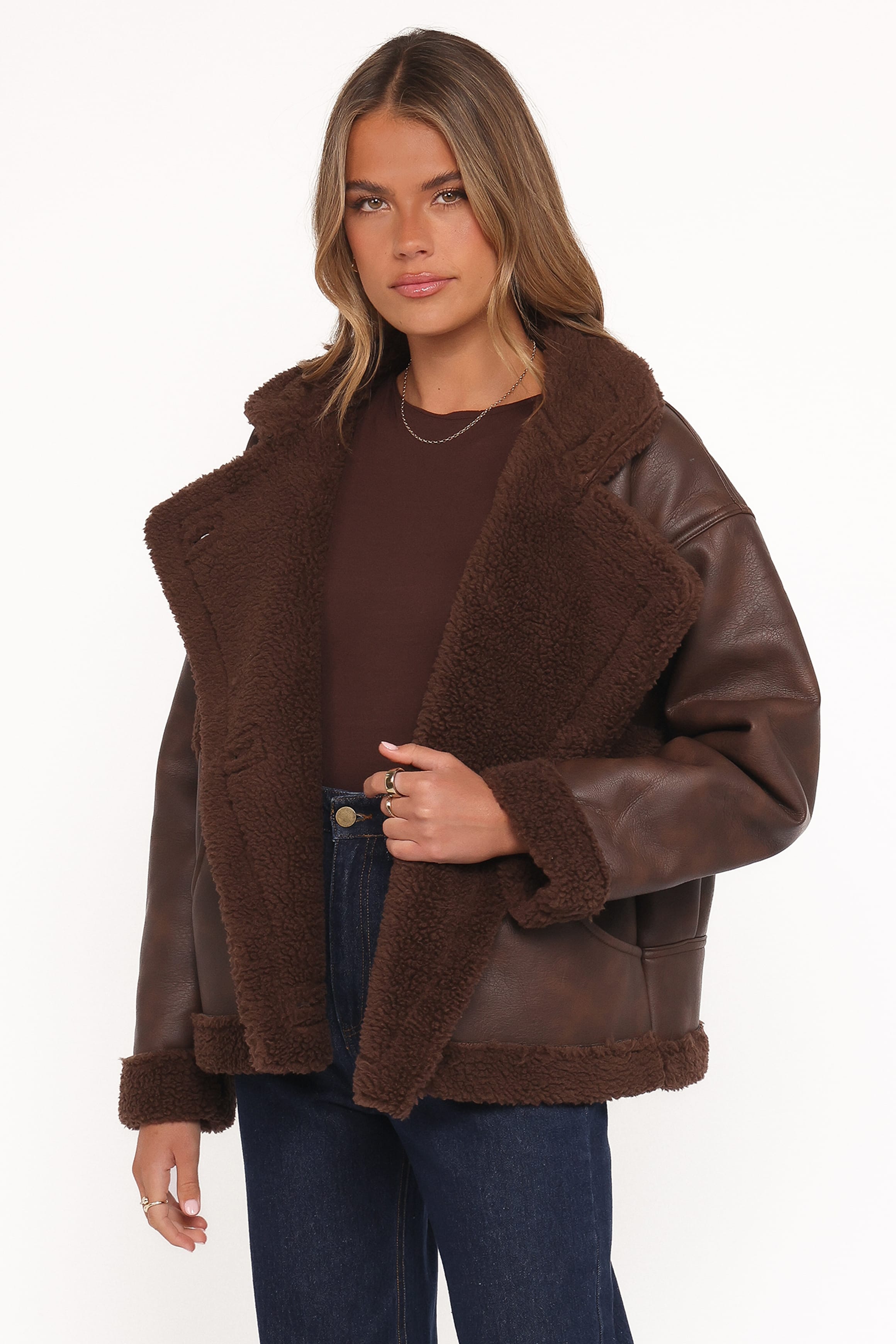 Sherpa Car Coat - Chocolate